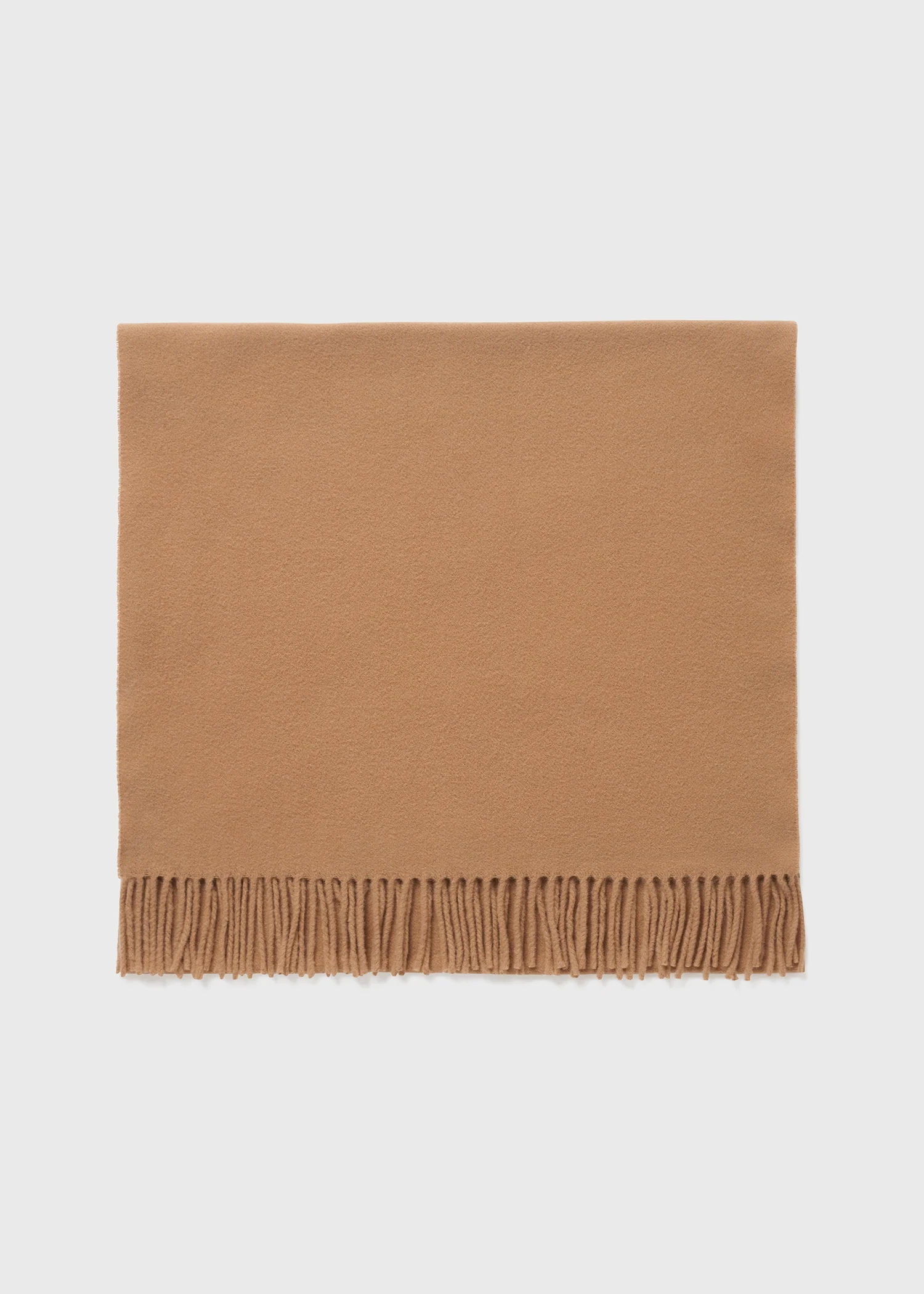 Classic wool scarf camel - Image 6