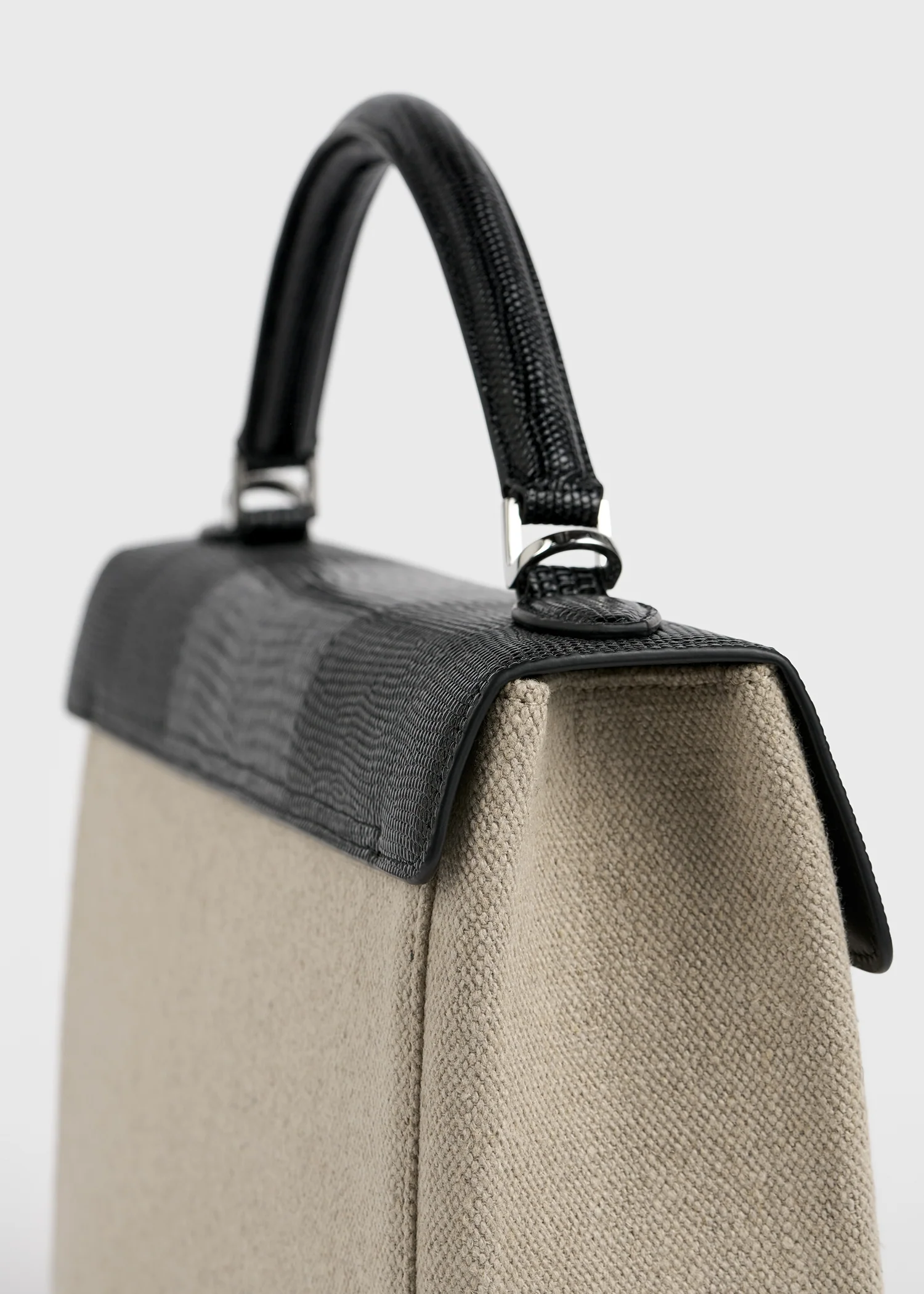 Clip canvas top handle beige/black - Image 4