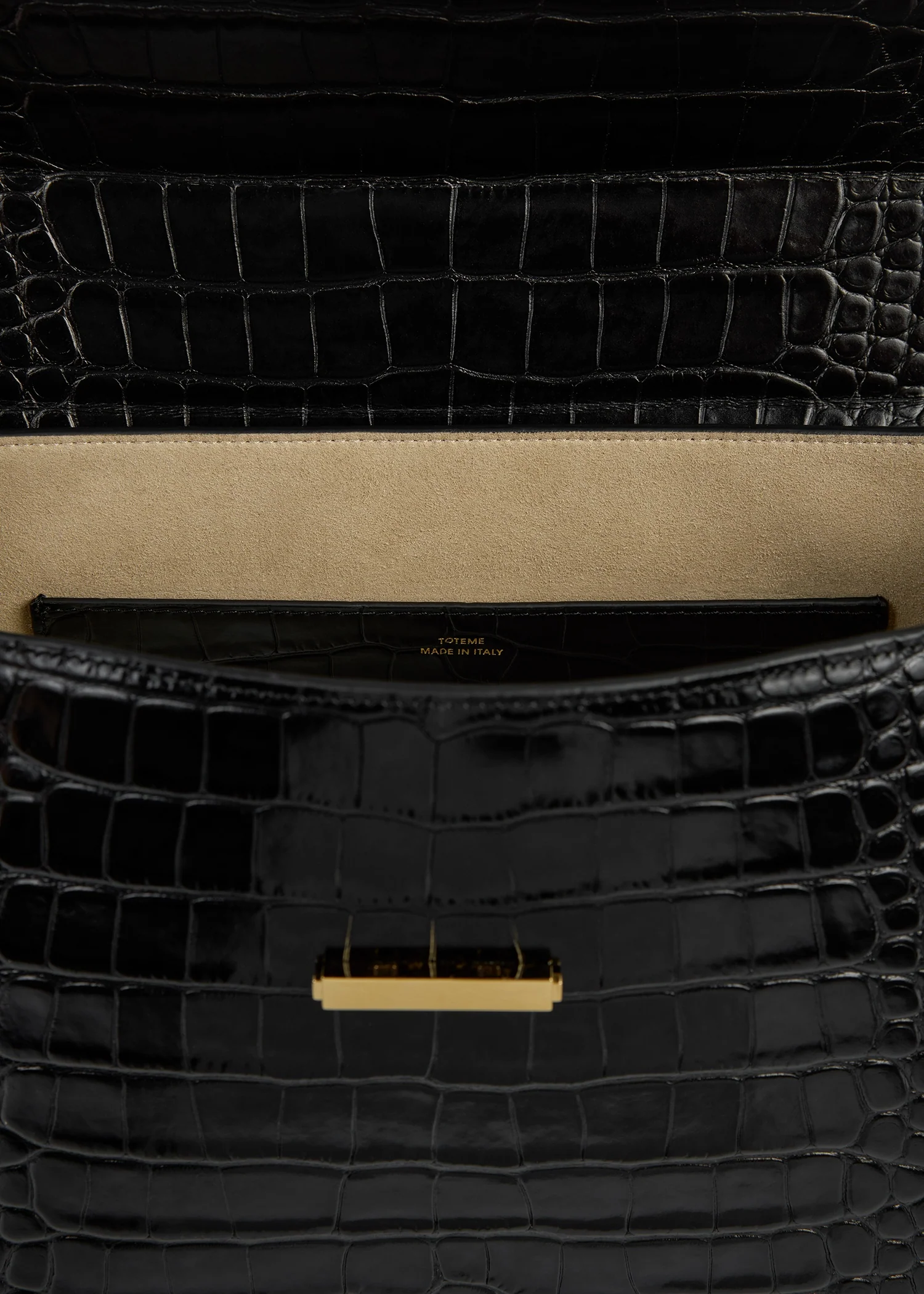 Clip croco-embossed top handle black - Image 5