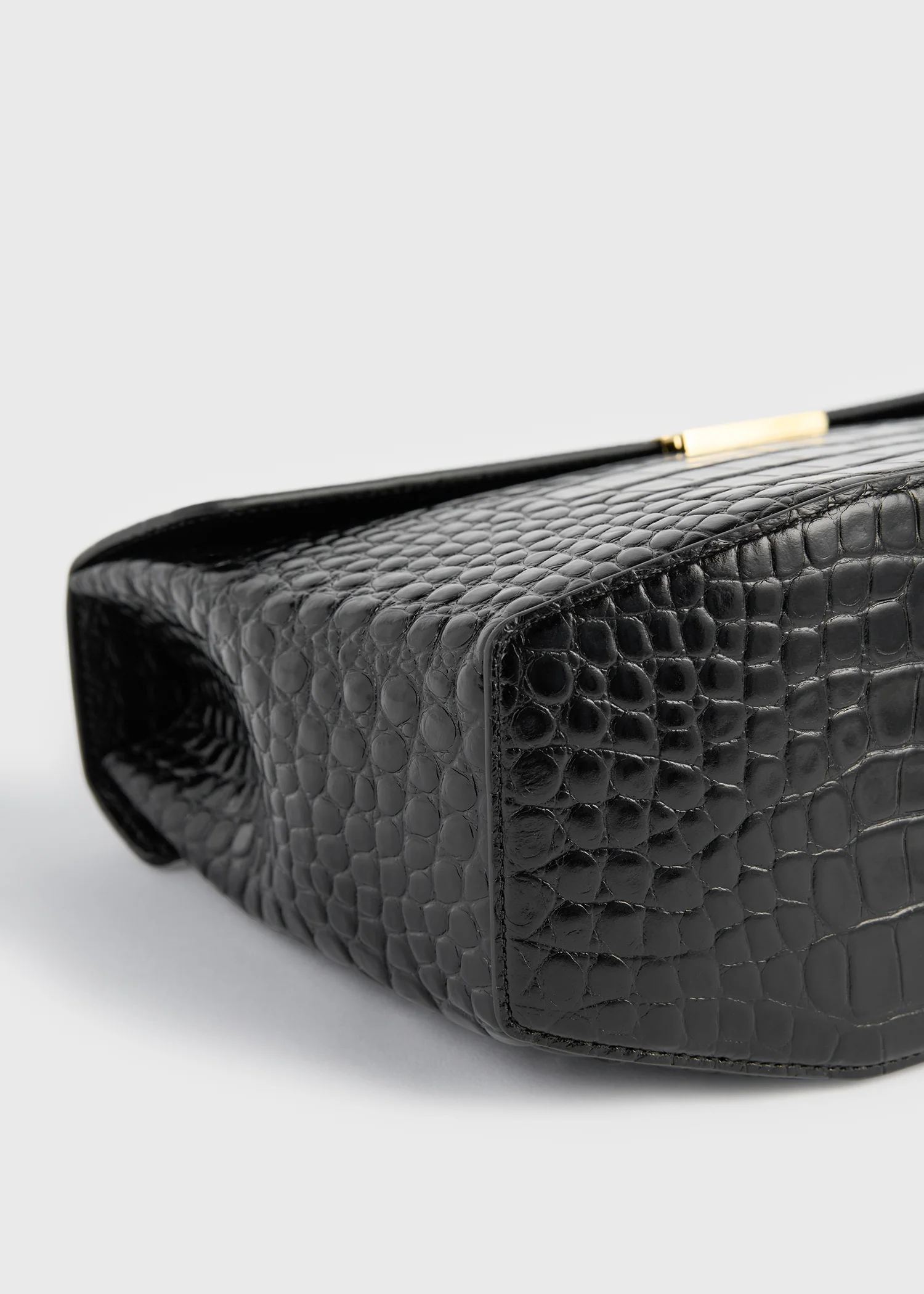 Clip croco-embossed top handle black - Image 7