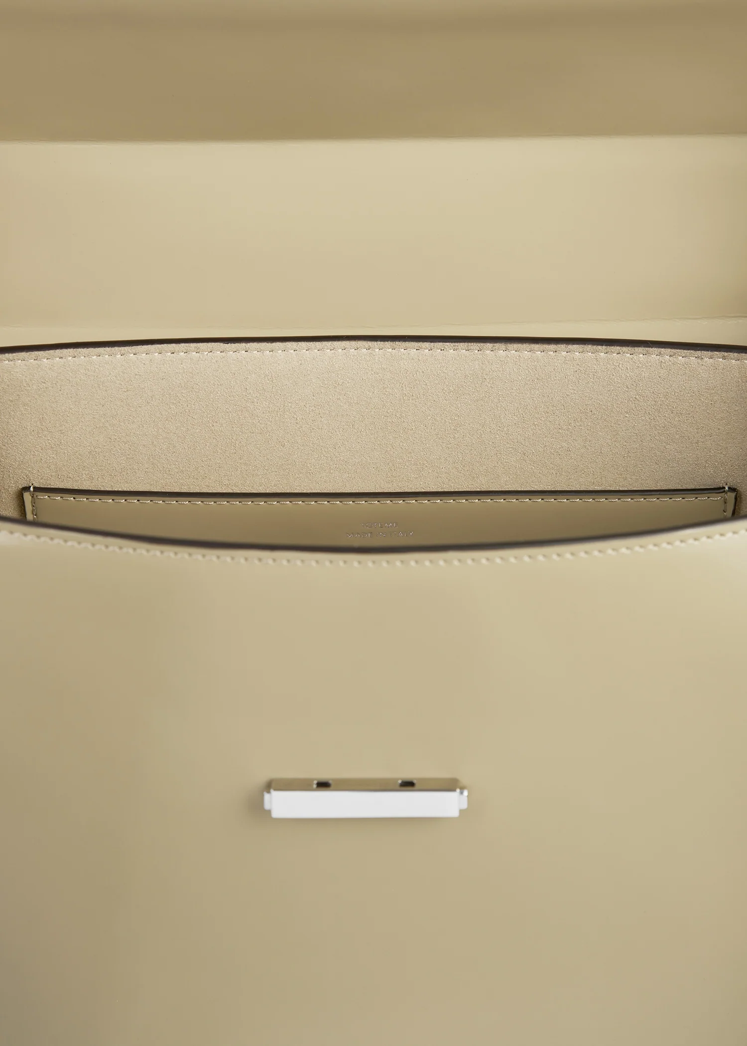 Clip polished-leather top handle cashew - Image 5