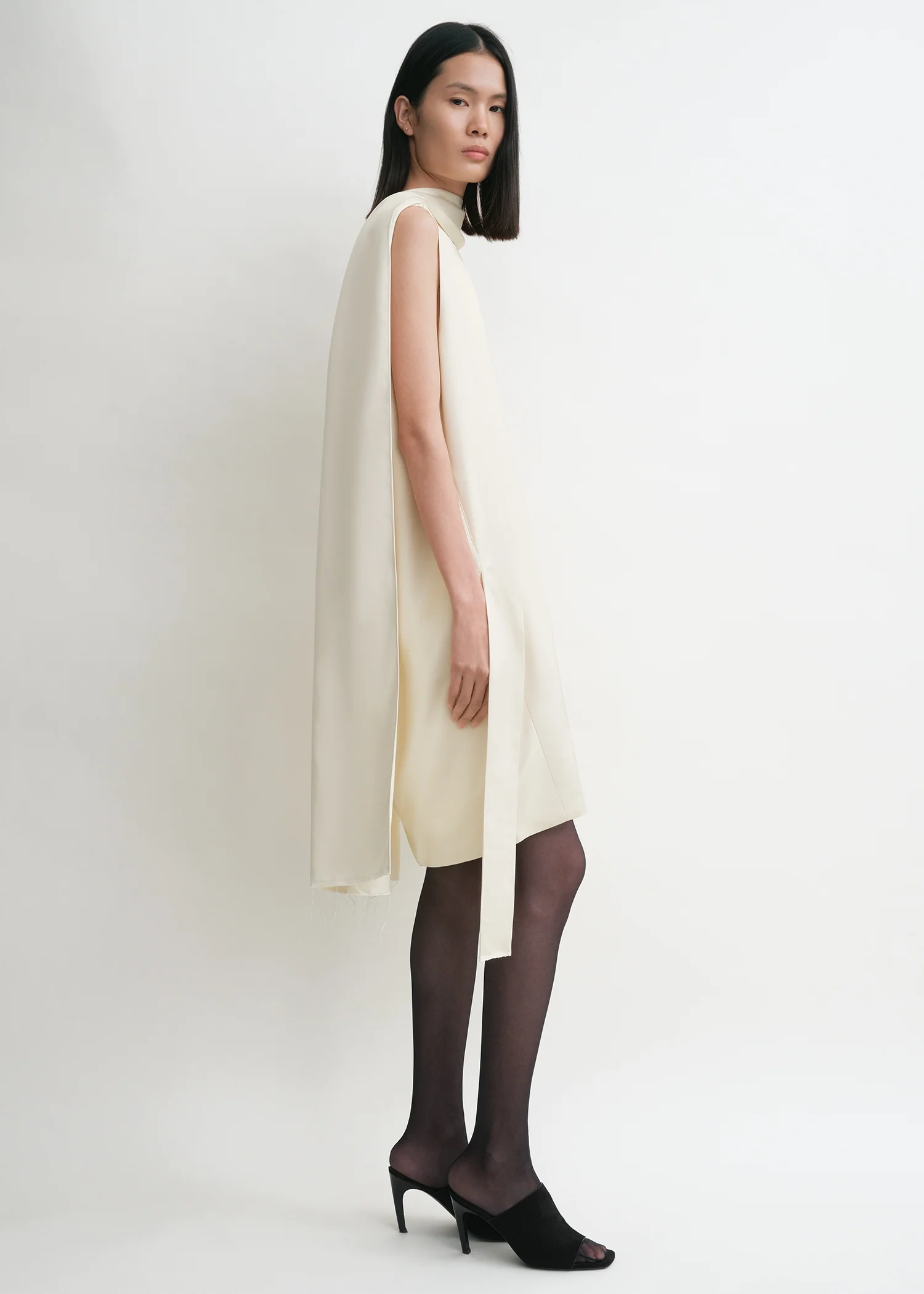 Cocoon scarf dress ecru - Image 2