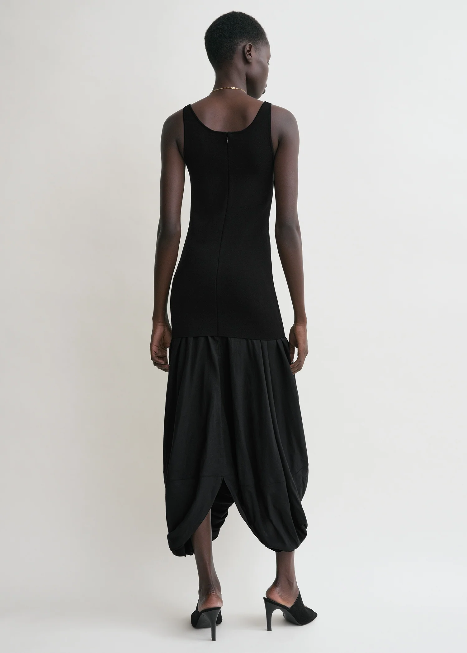 Cocoon tank dress black - Image 3
