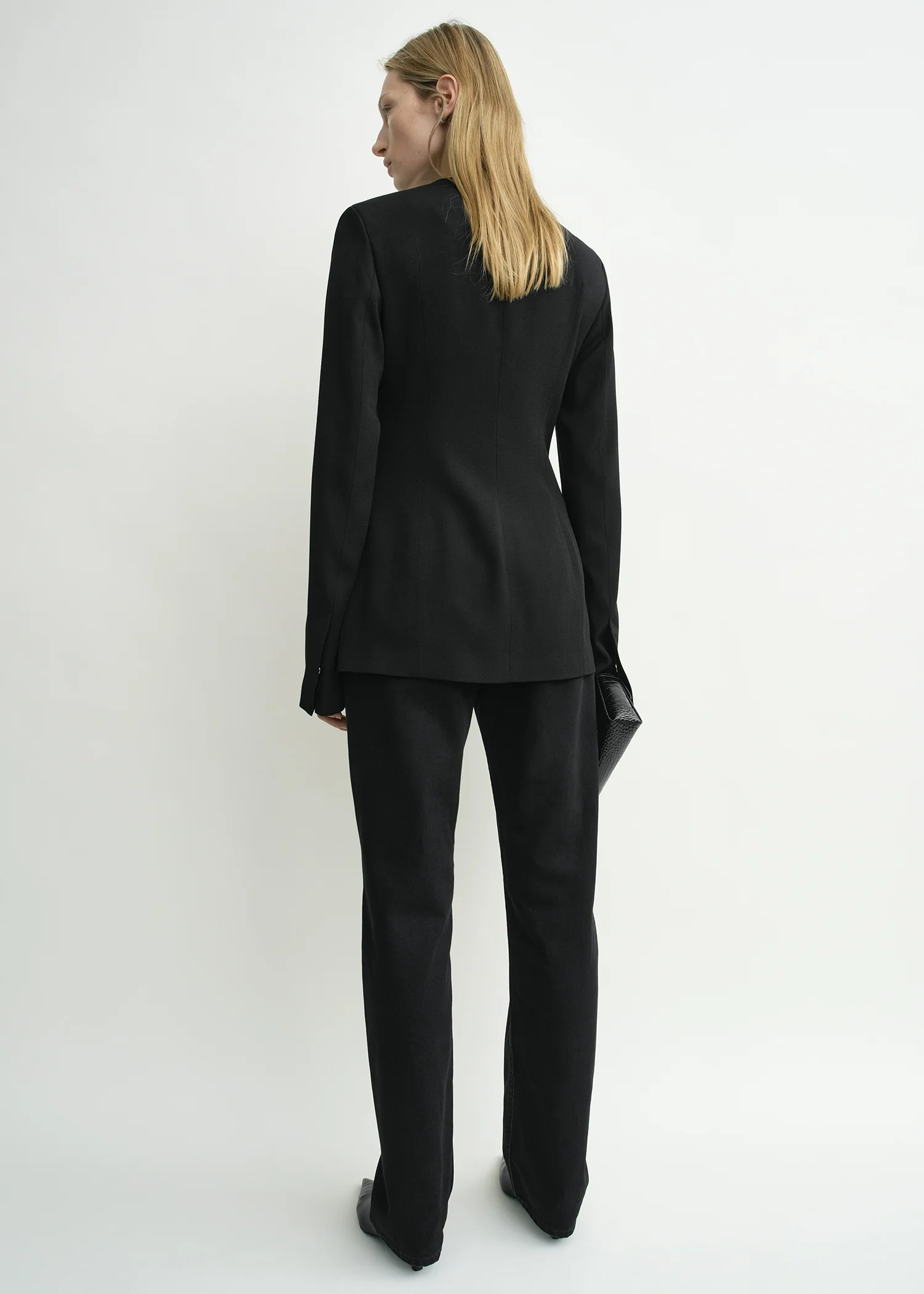 Collarless evening jacket black - Image 3