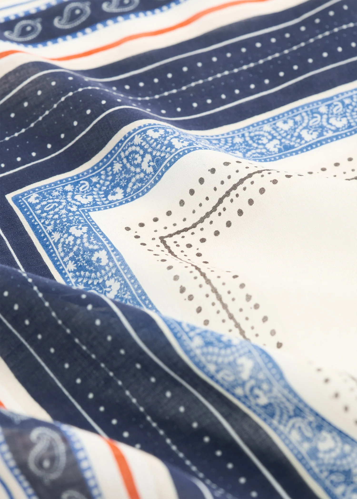 Collector sarong ecru/navy - Image 4