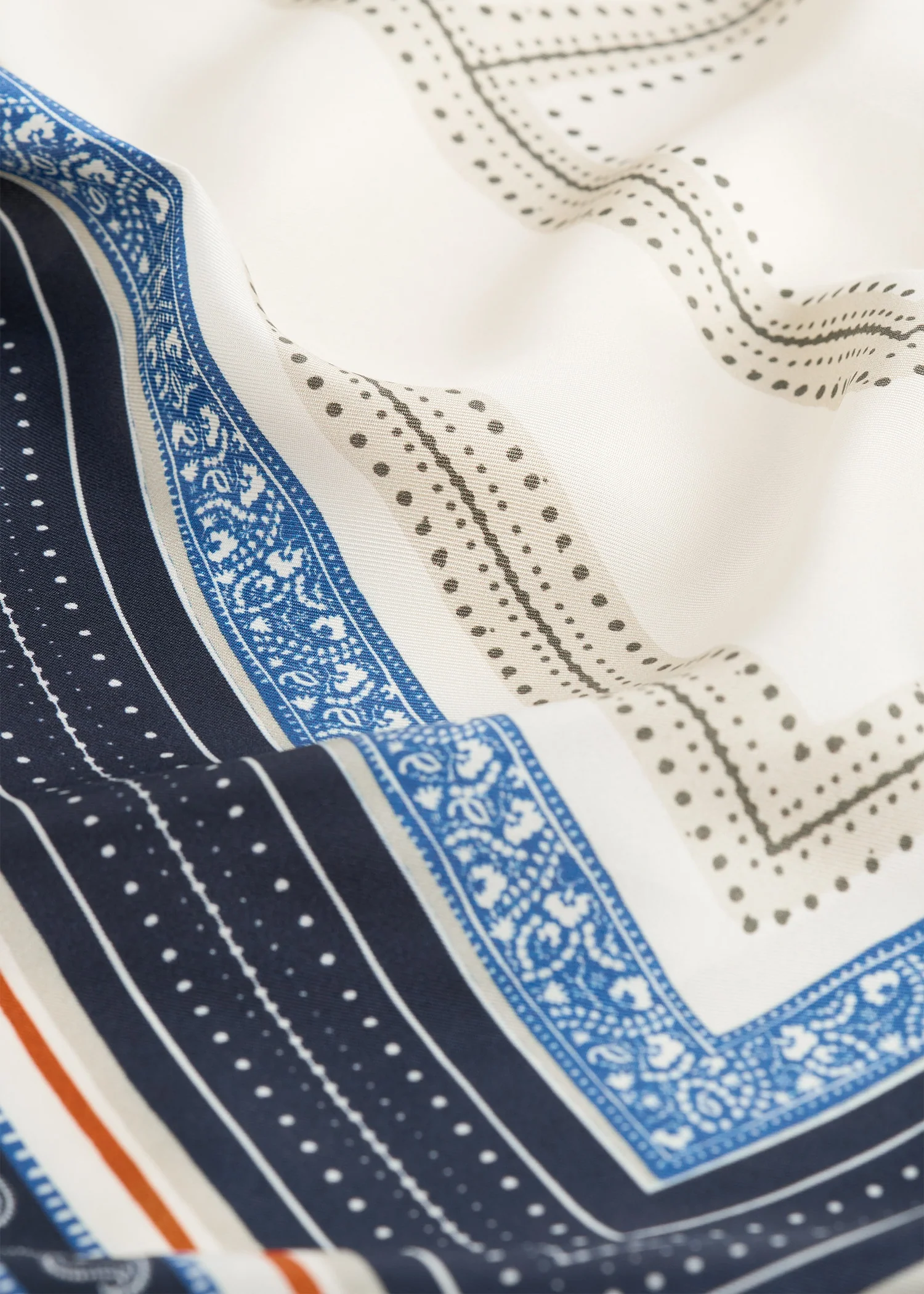 Collector scarf ecru/navy - Image 5
