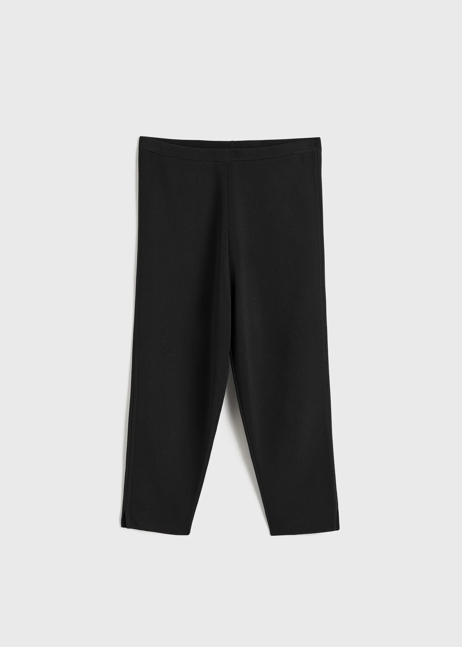 Compact knit capri trousers black - Image 5