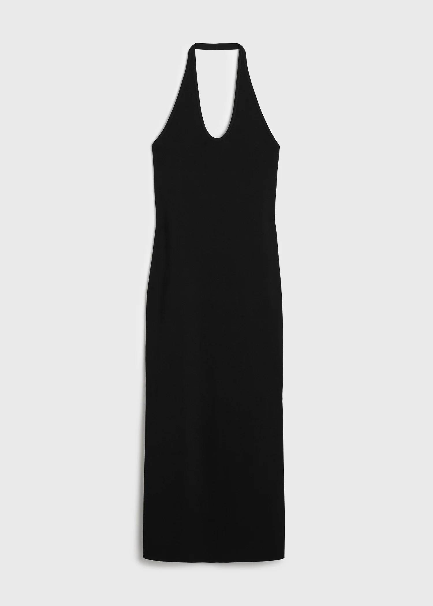 Compact knit halter dress black - Image 5
