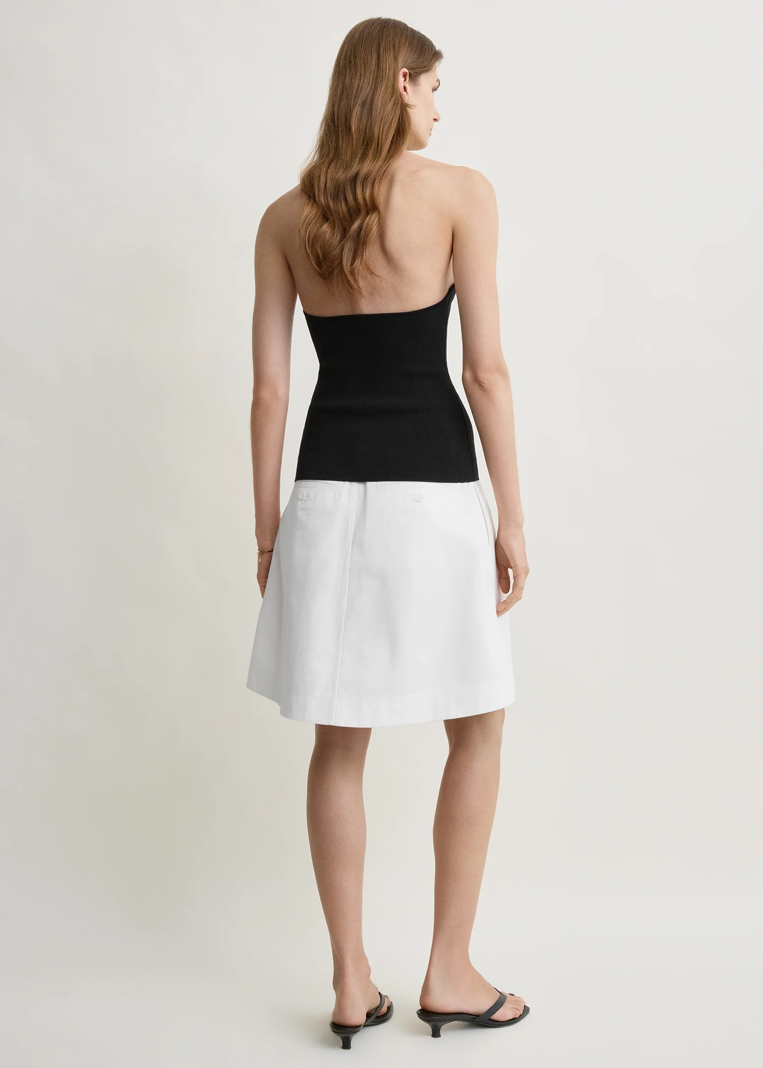 Compact knit halter top black - Image 4