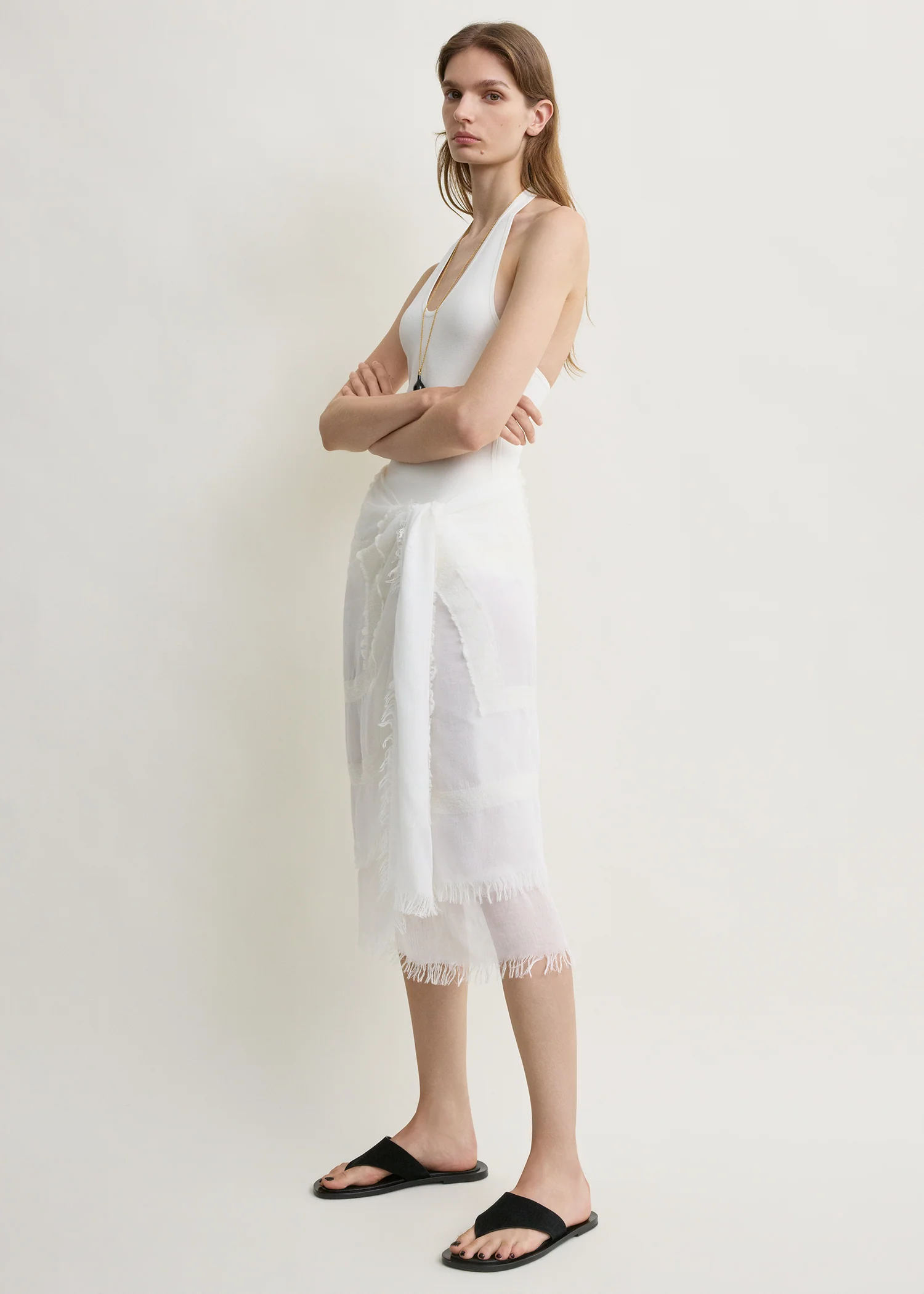 Compact knit halter top optic white - Image 2