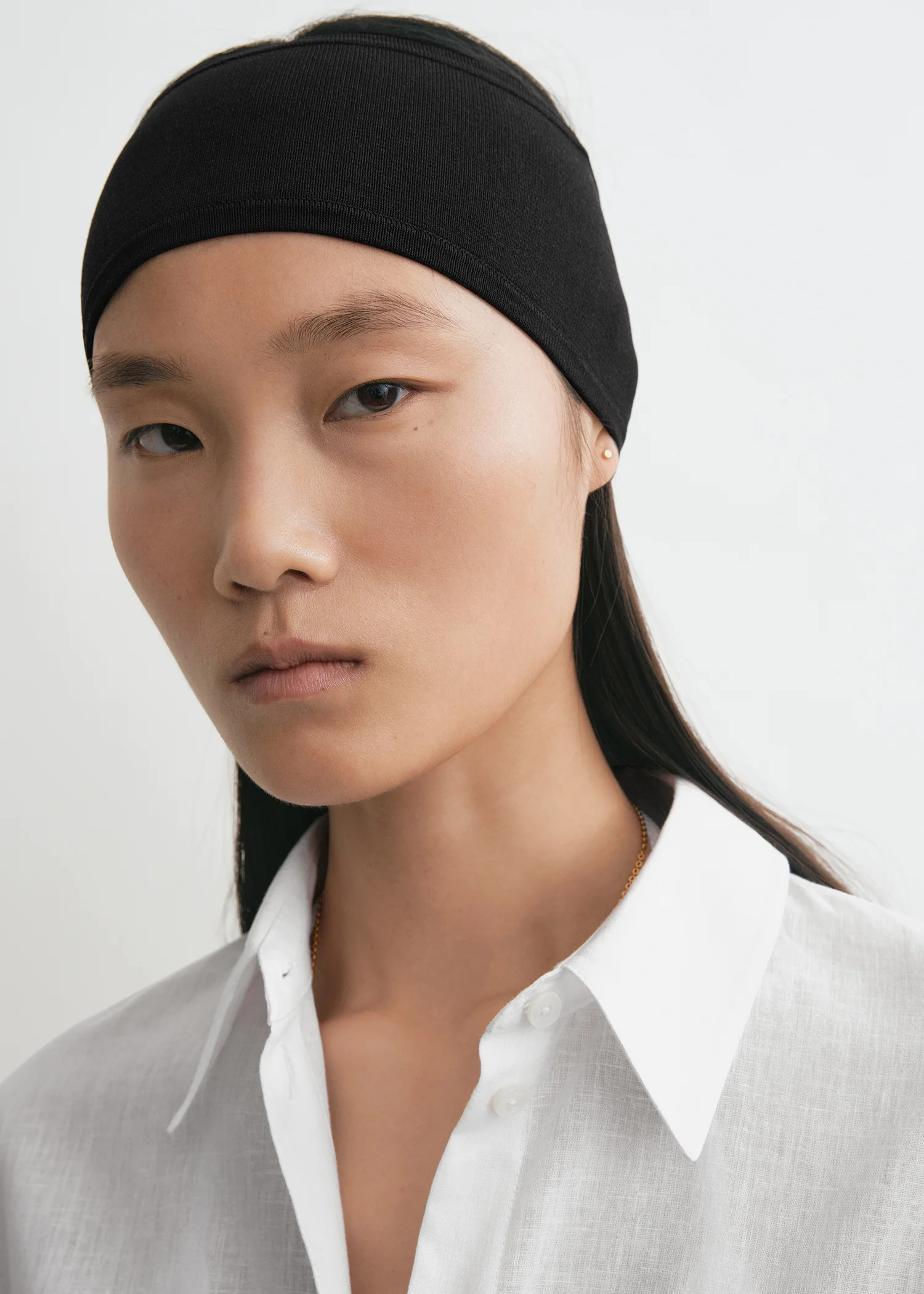 Compact knit headband black - Image 2