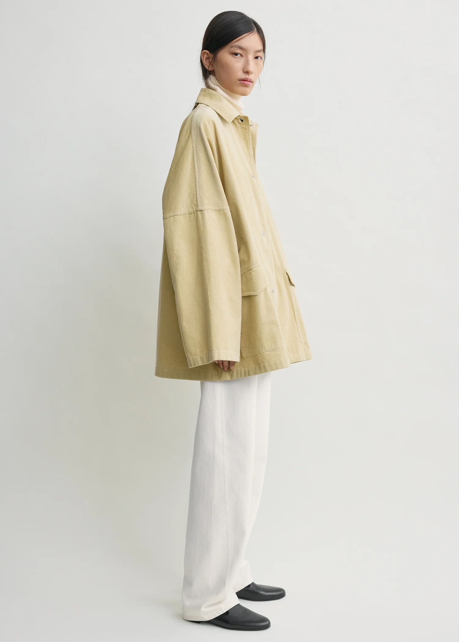 Cord overshirt jacket beige - Image 2
