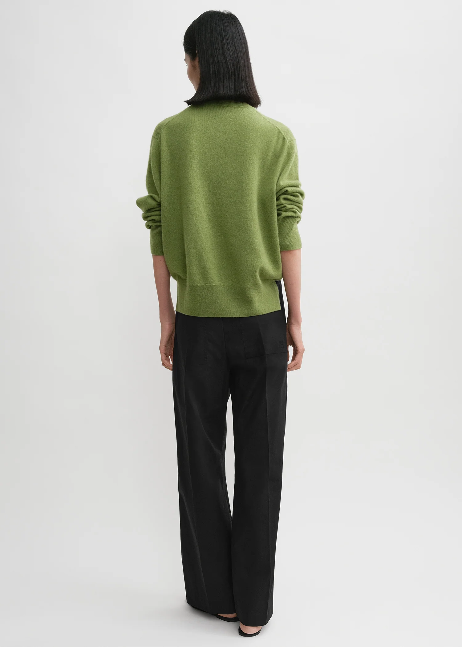 Cotton drawstring trousers black - Image 3