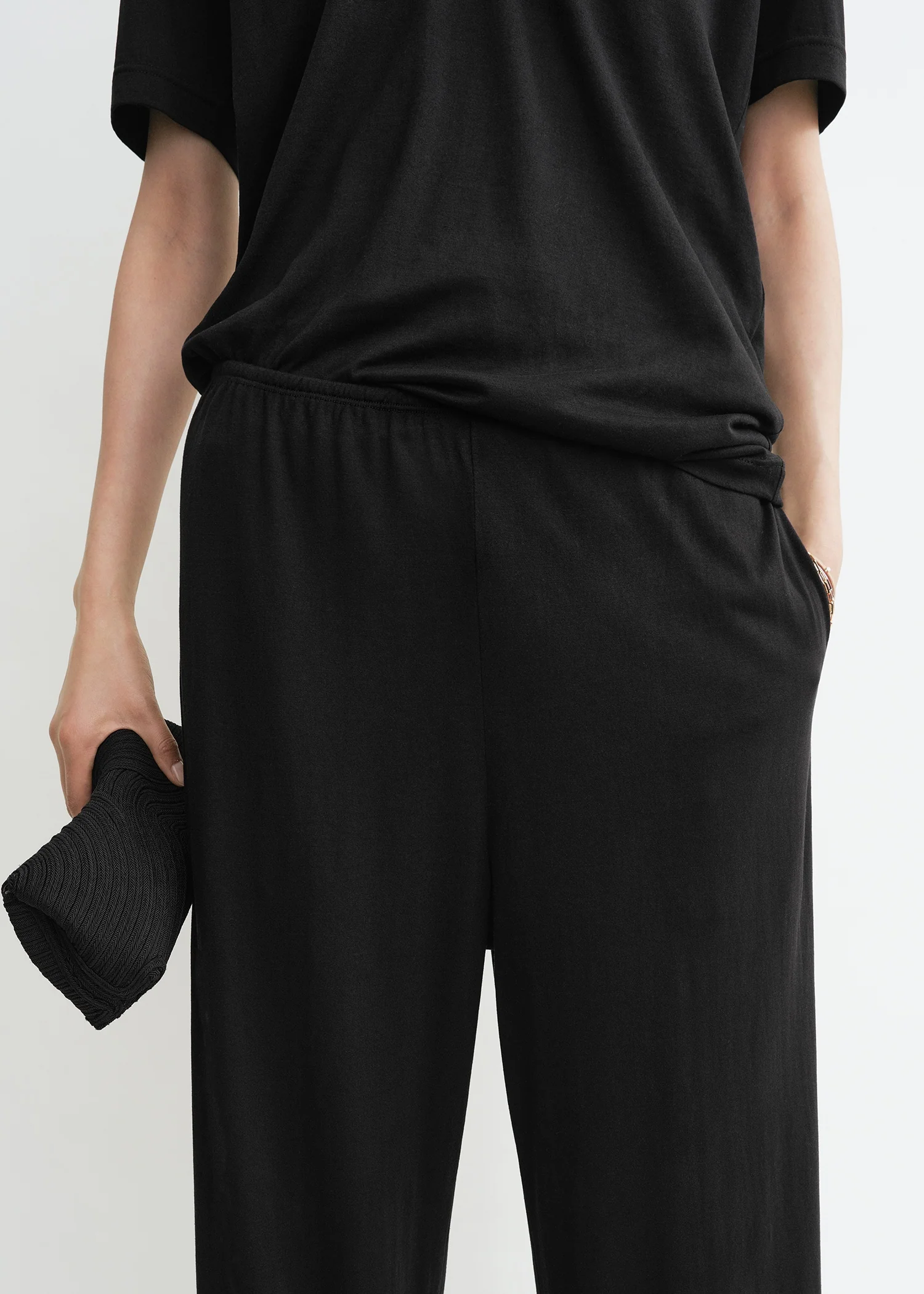 Cotton silk pj bottoms black - Image 4