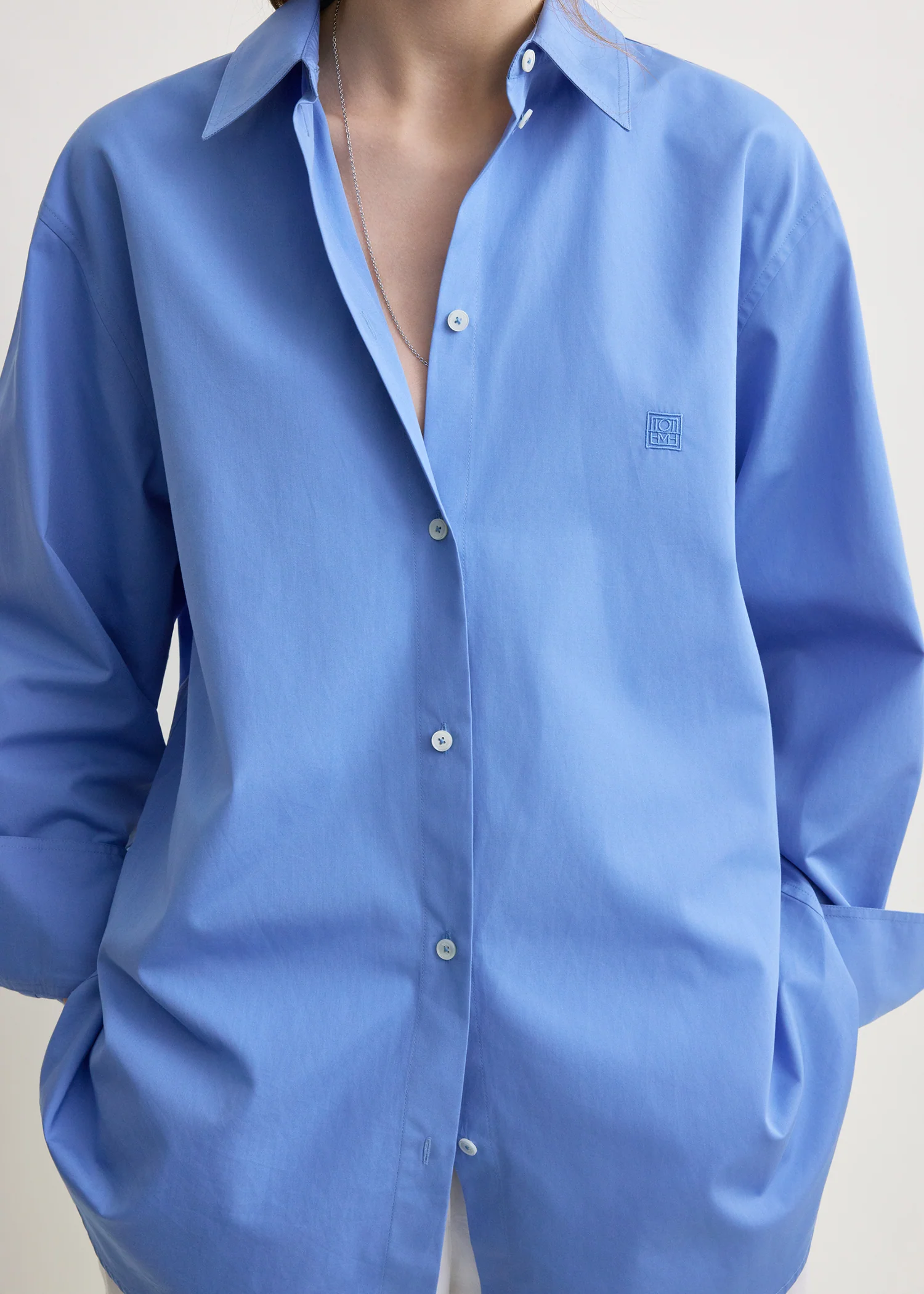 Cotton summer shirt cornflower petite - Image 4