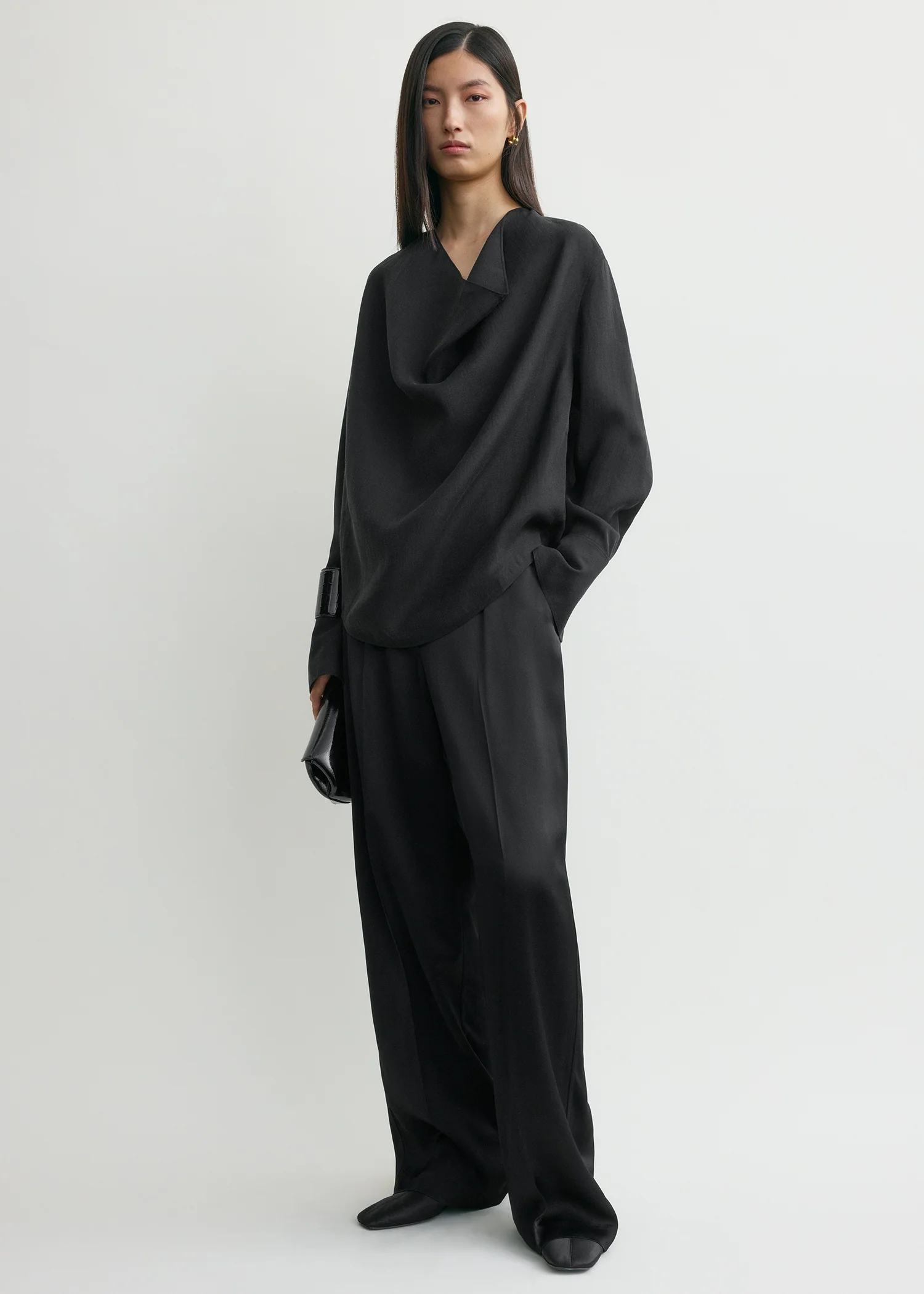 Cowl blouse black - Image 2