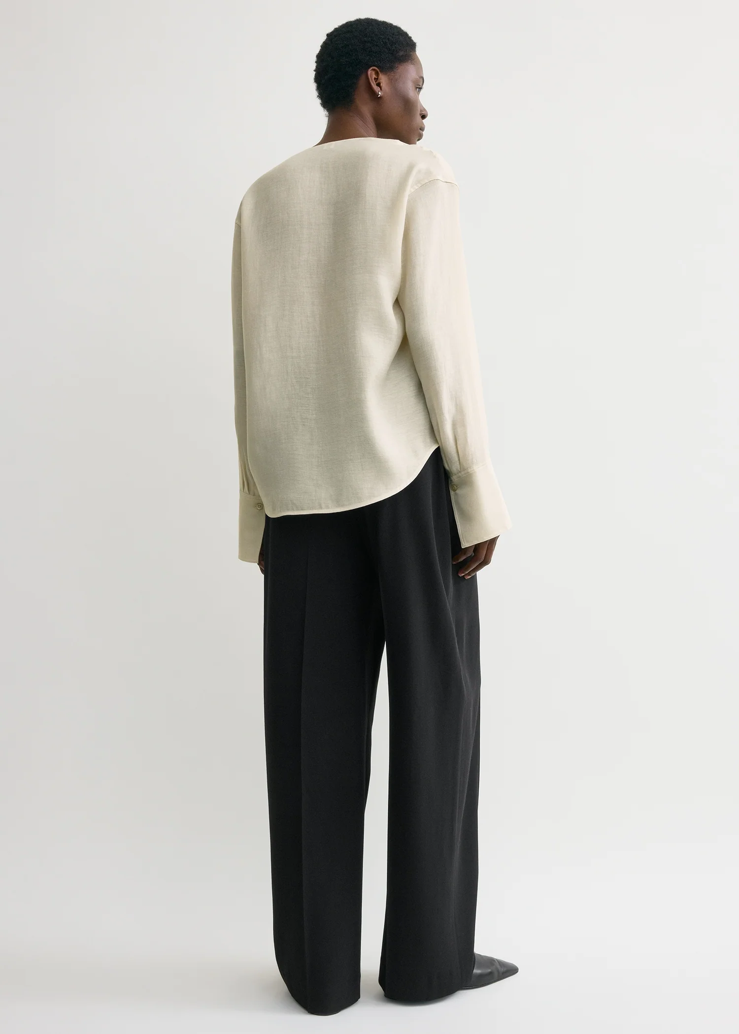 Cowl blouse ecru - Image 3