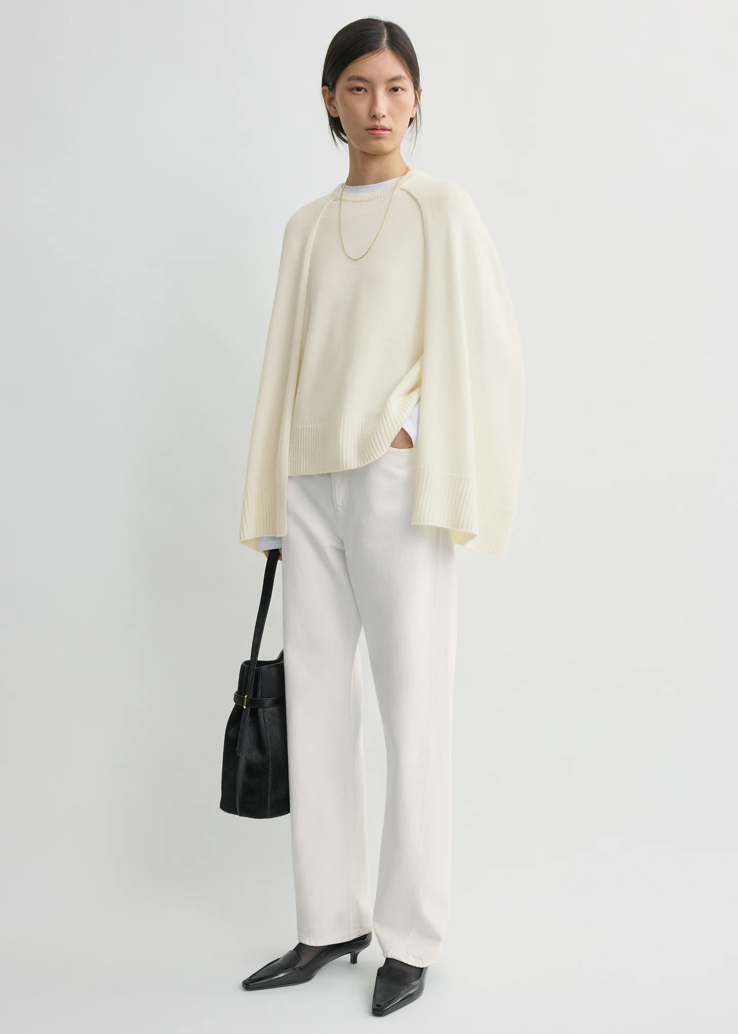 Crew cape knit ecru