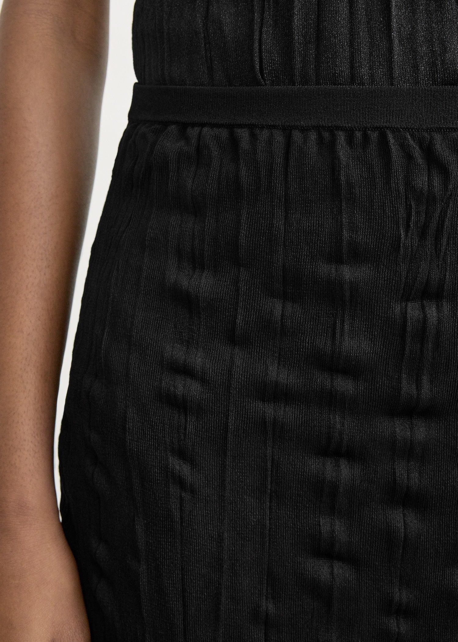 Crinkled knit skirt black - Image 5
