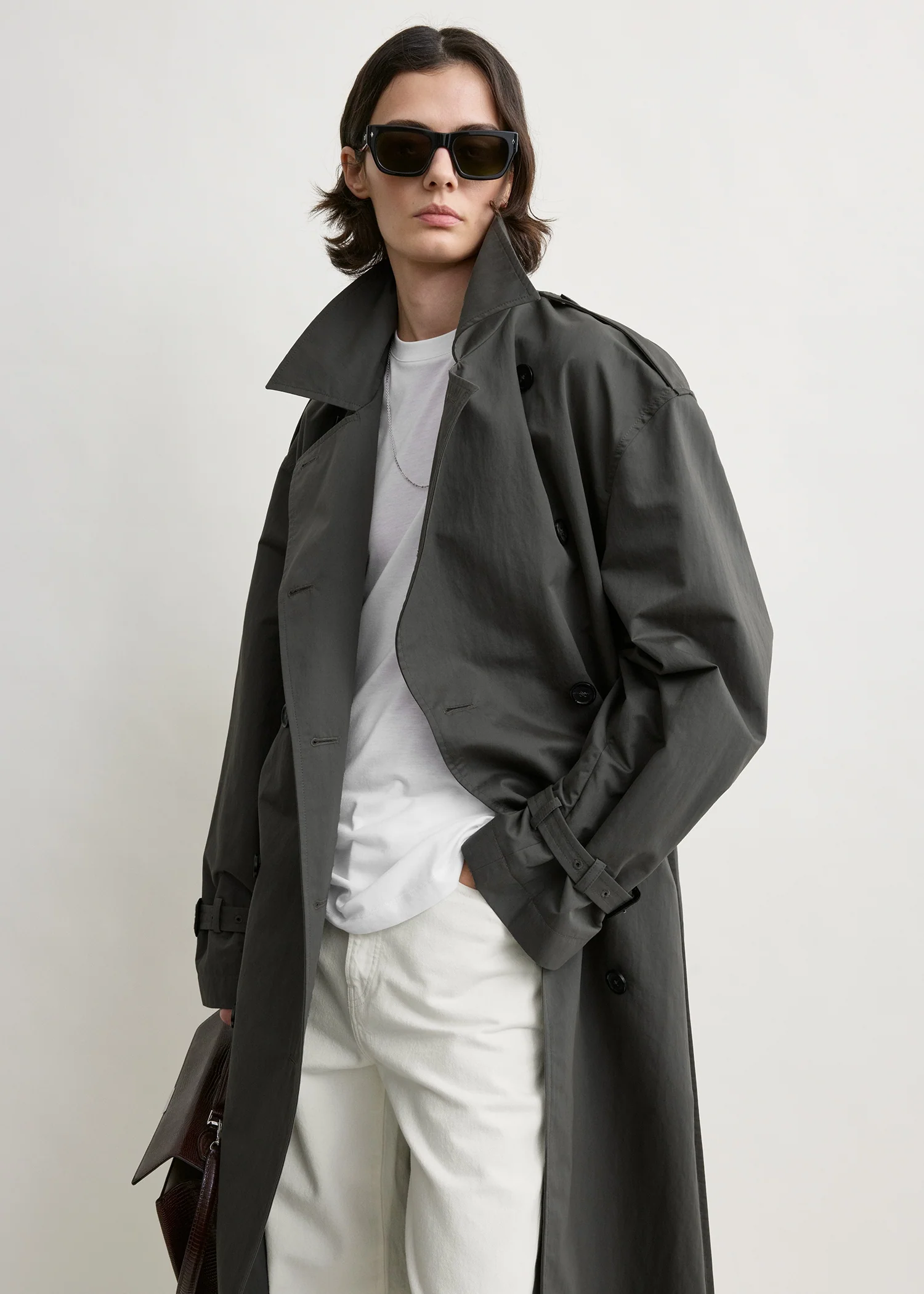 Crisp summer trench taupe - Image 4