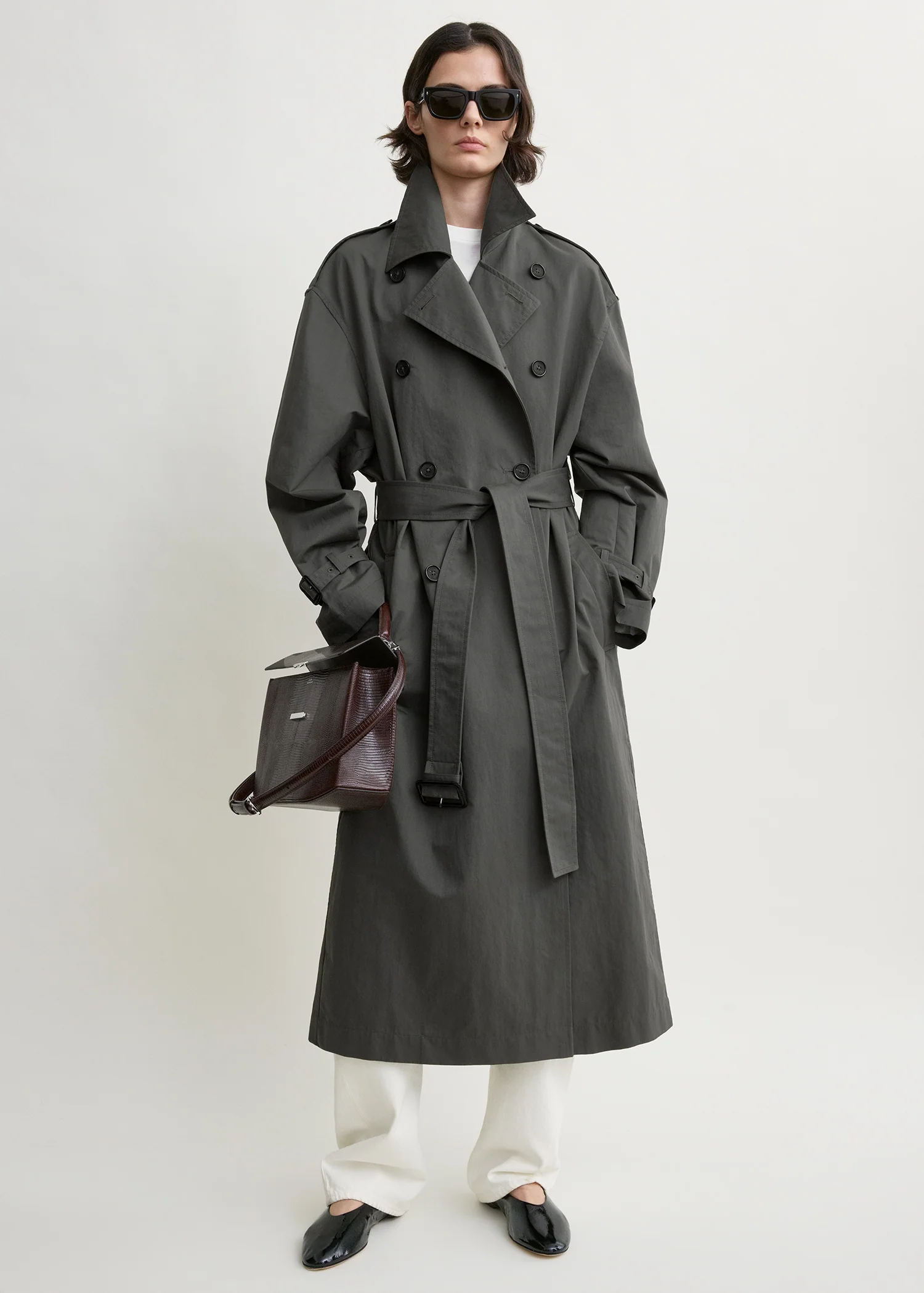 Crisp summer trench taupe - Image 6