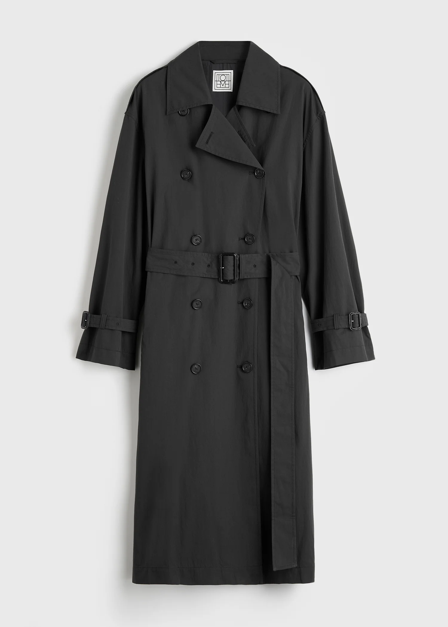 Crisp summer trench washed black petite - Image 5