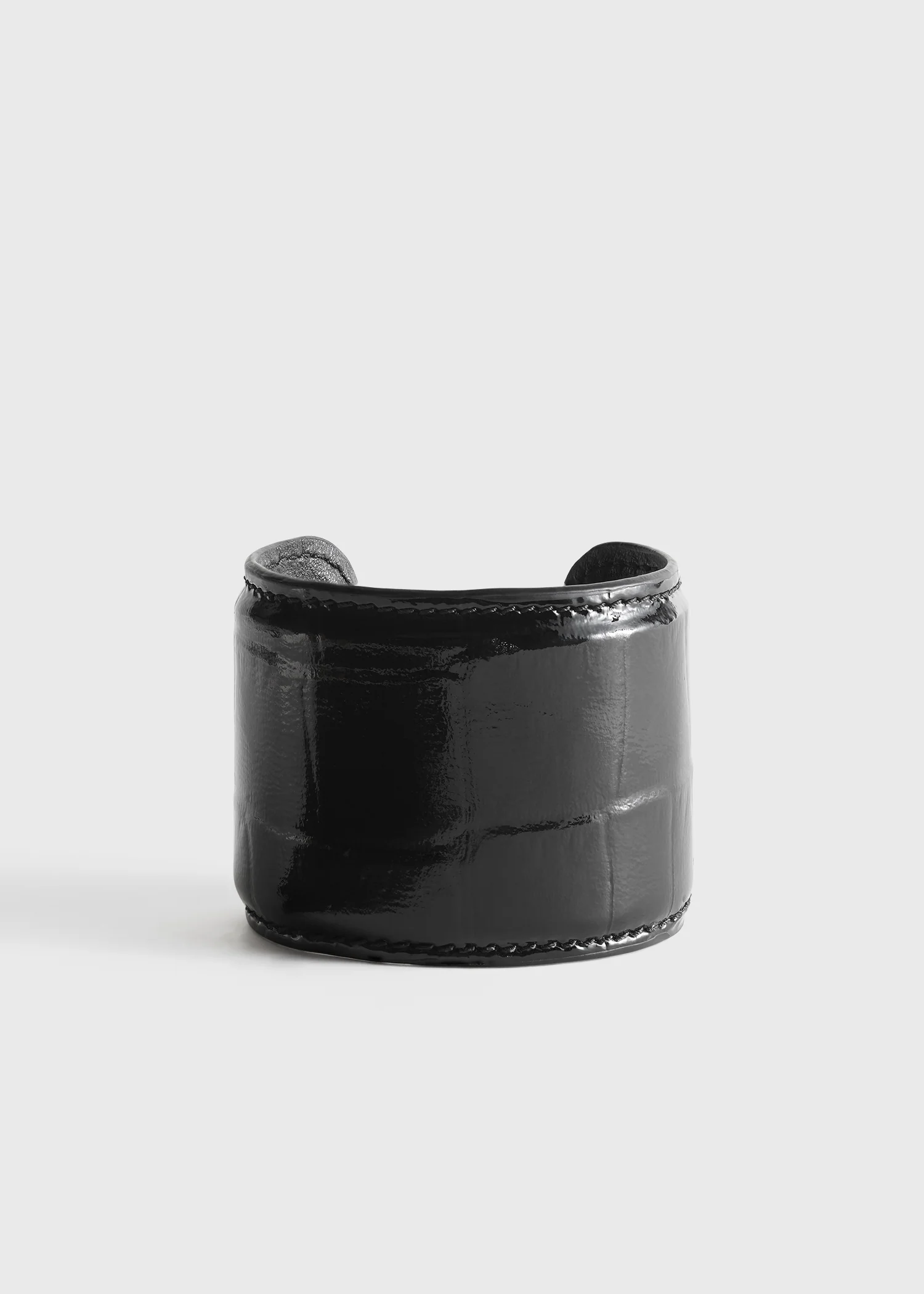 Croco-embossed cuff black - Image 8