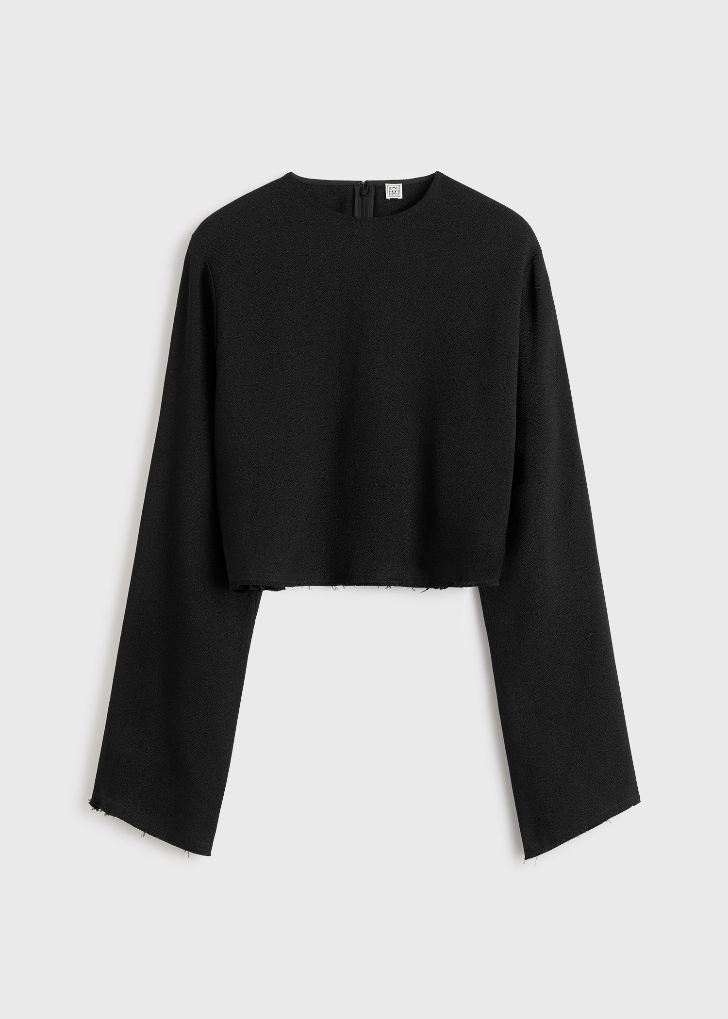 Cropped sablé blouse black petite - Image 5