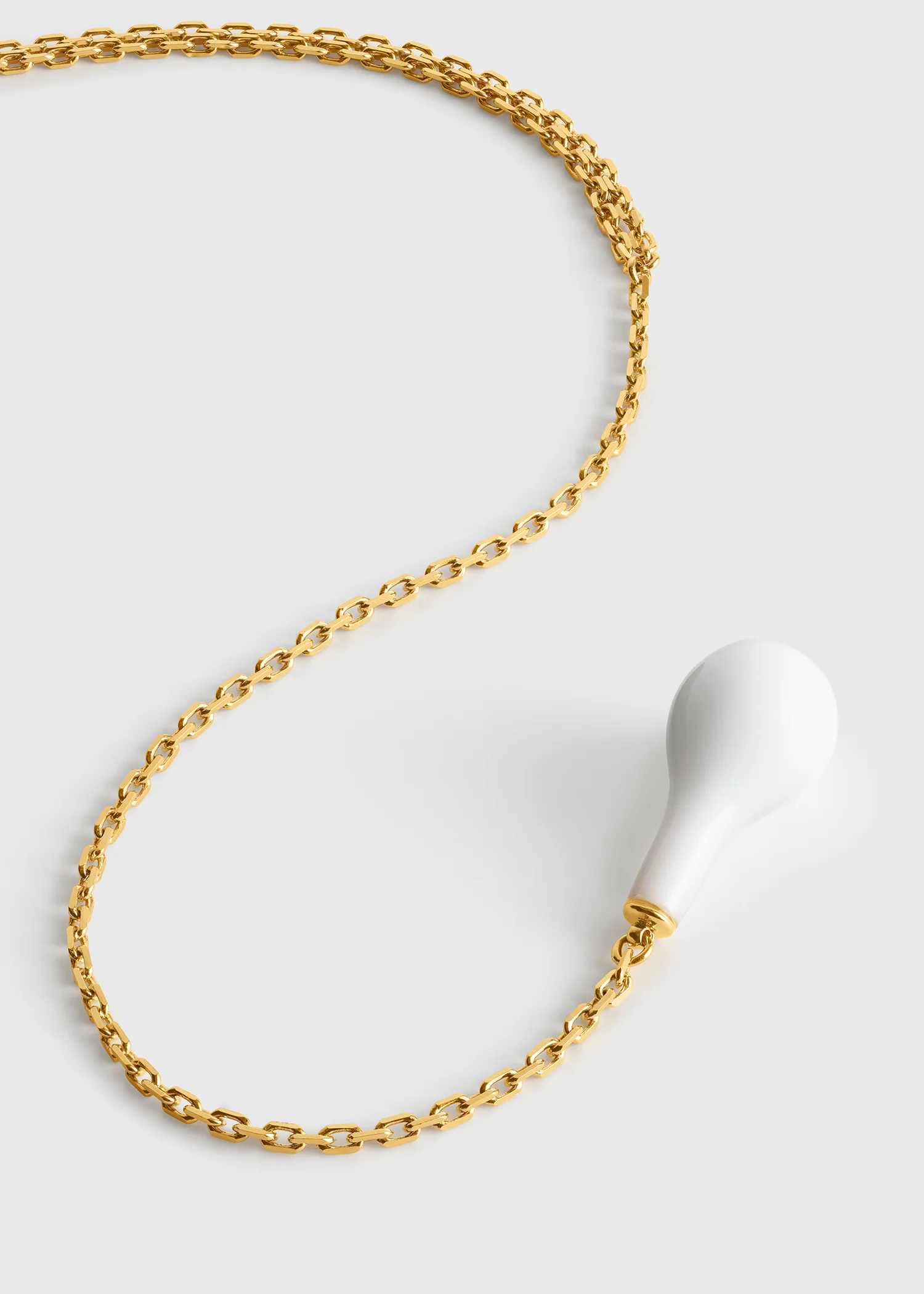 Crystal drop necklace white/gold - Image 4