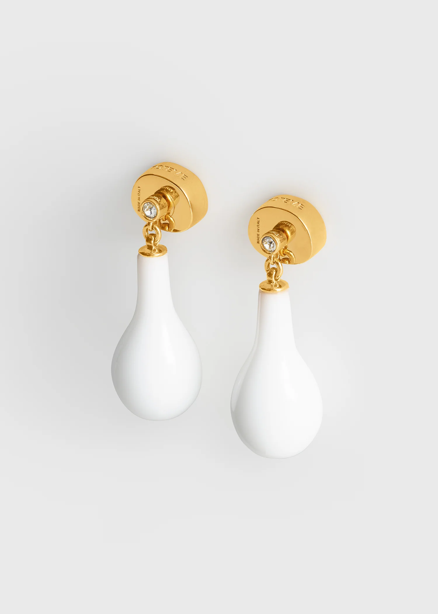Crystal drops white/gold - Image 4