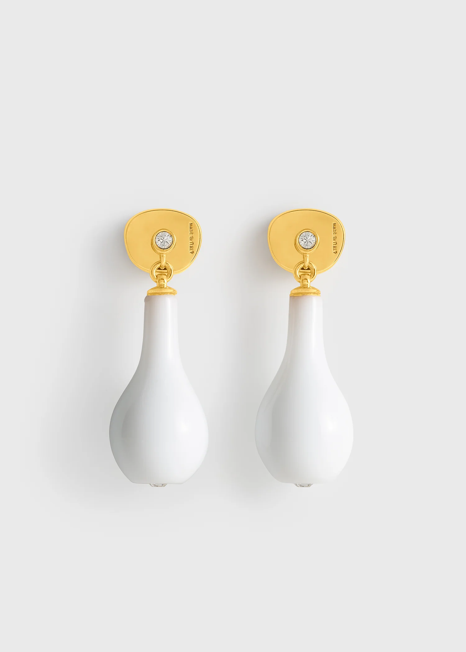 Crystal drops white/gold - Image 7