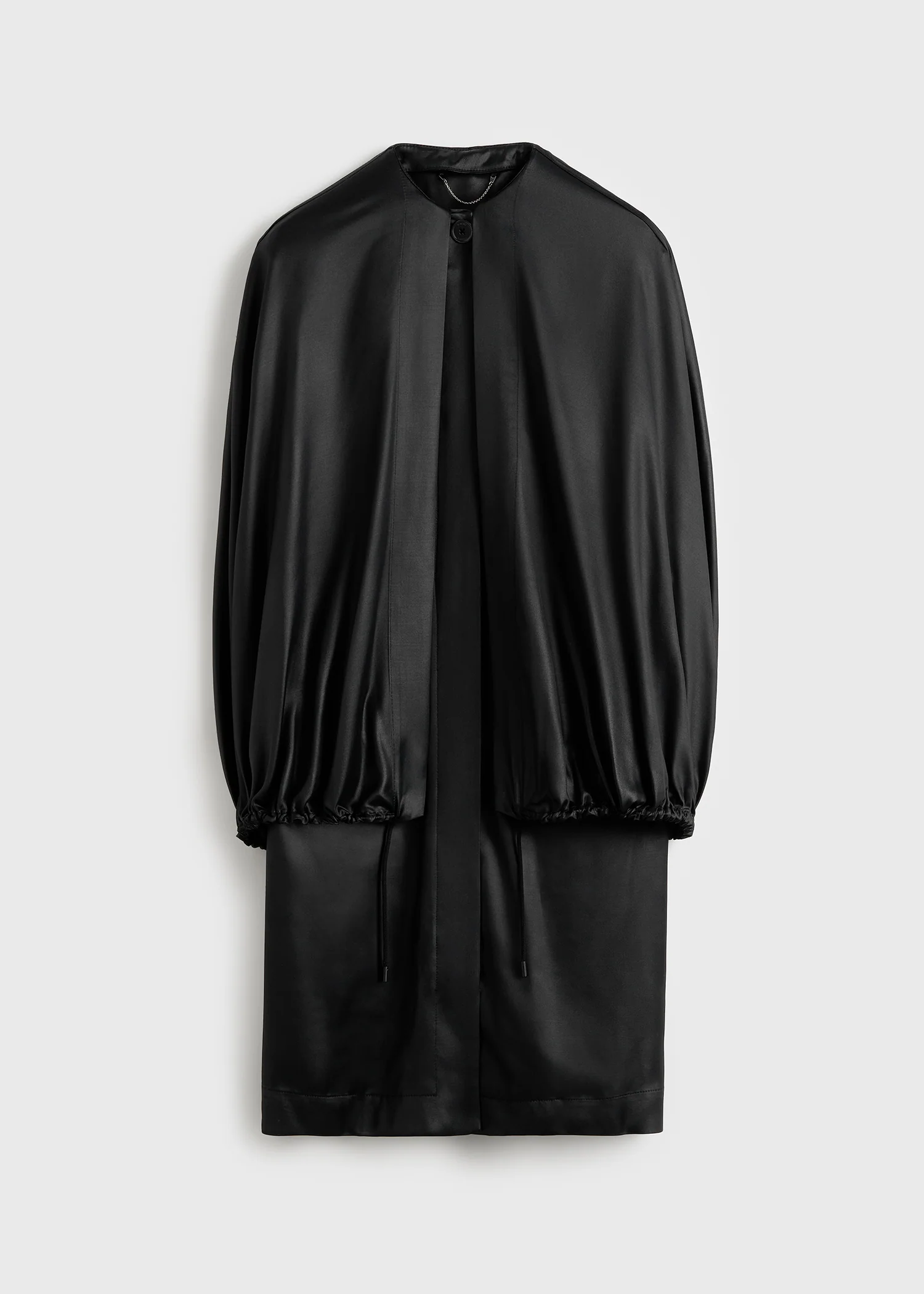Detachable cape evening coat black - Image 6