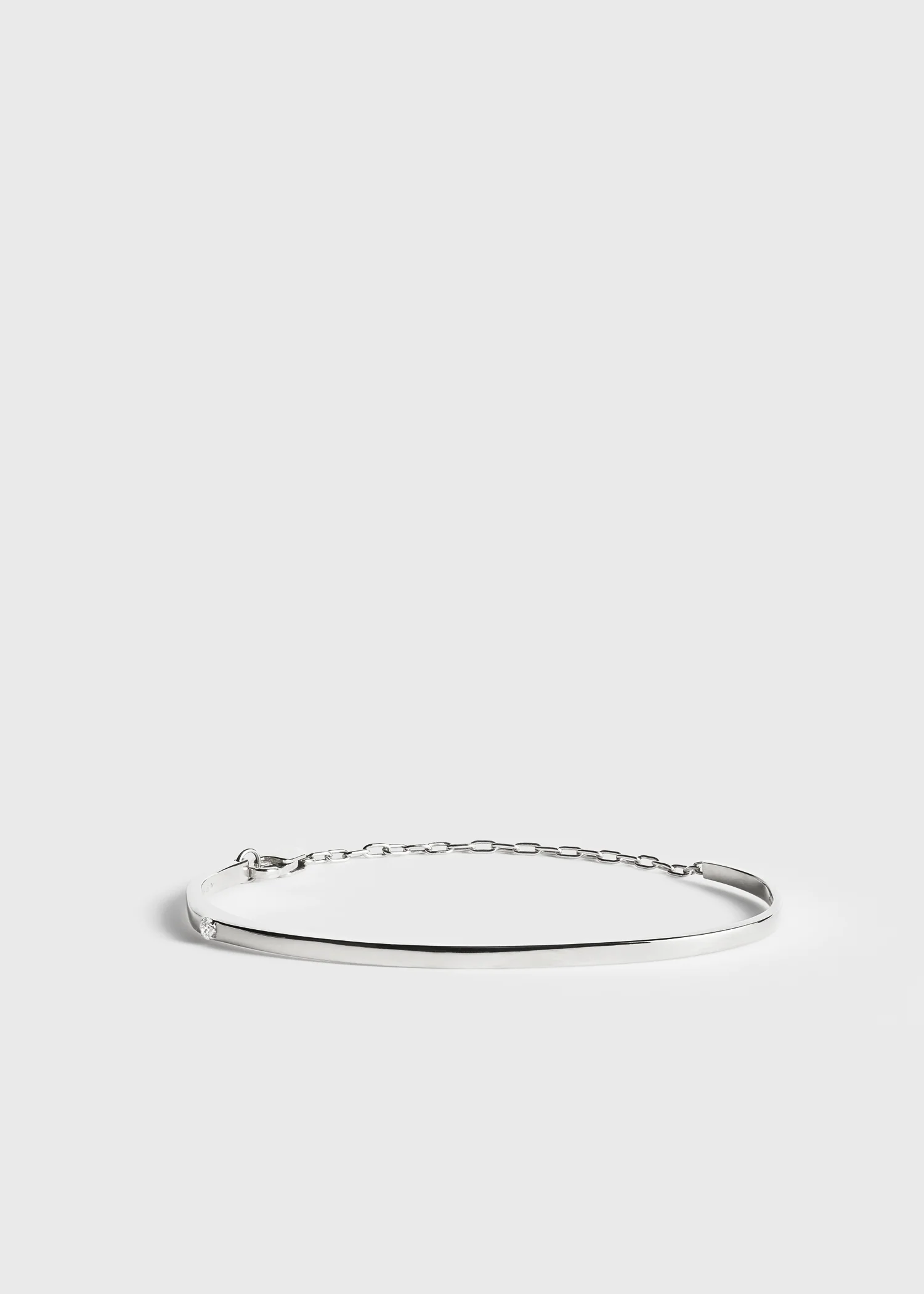 Diamond chain bracelet 18kt white gold - Image 9
