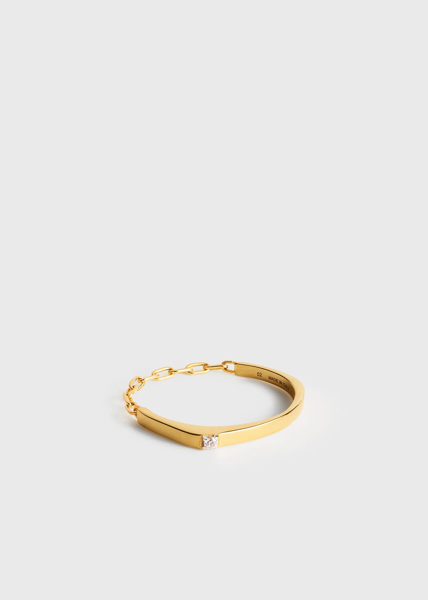 Diamond chain ring 18kt gold - Image 5