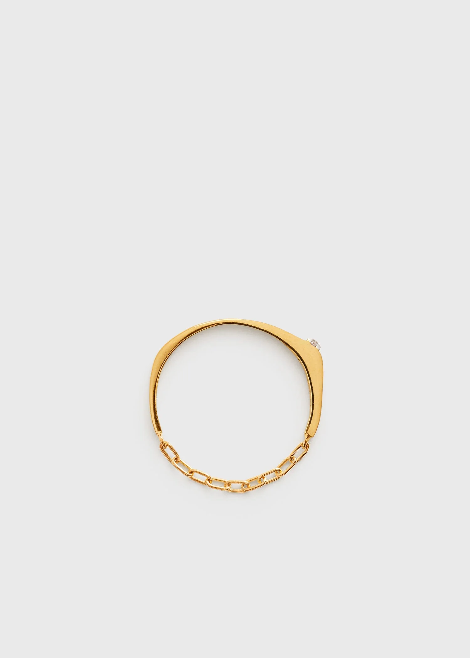 Diamond chain ring 18kt gold - Image 6