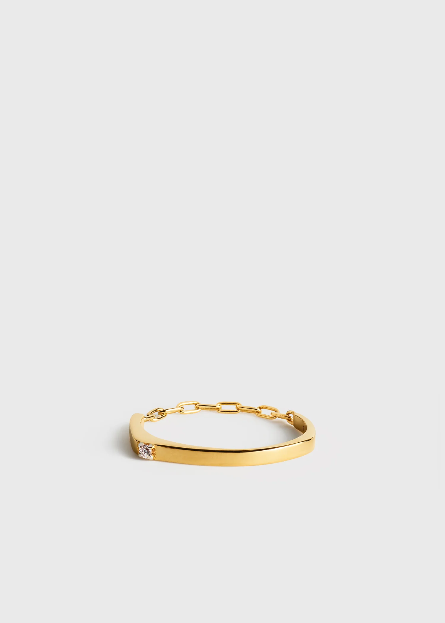 Diamond chain ring 18kt gold - Image 9