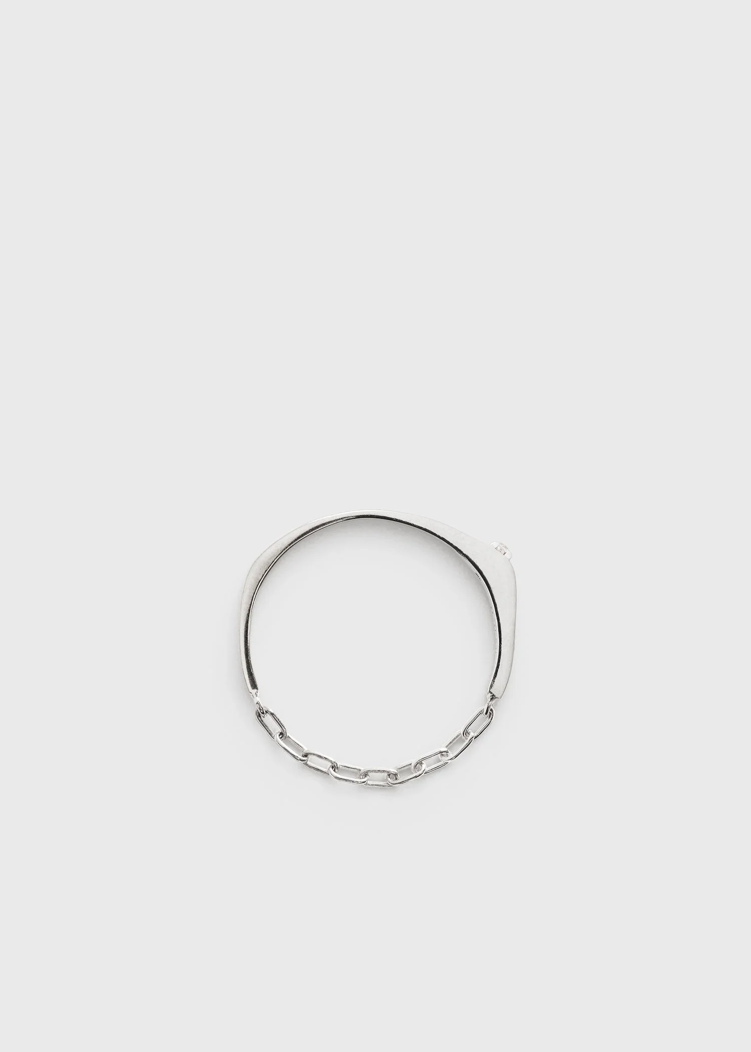 Diamond chain ring 18kt white gold - Image 6
