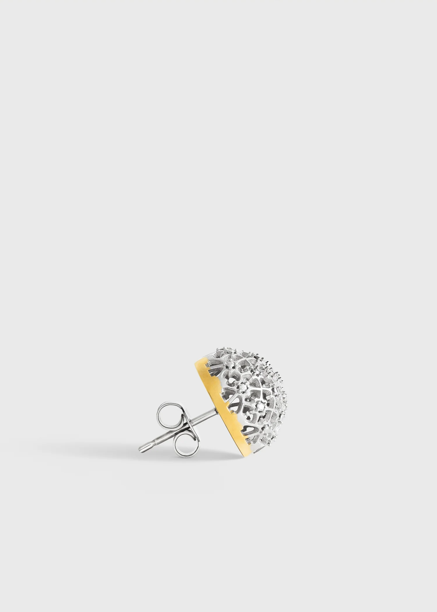 Diamond lace studs silver - Image 6