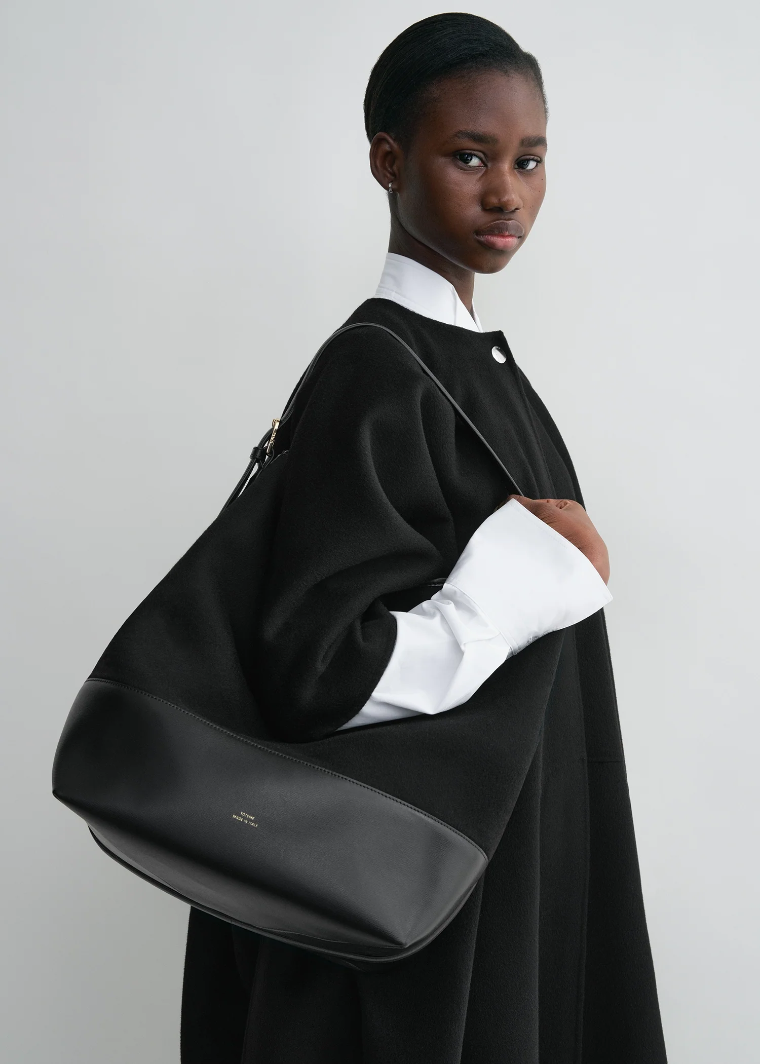 Belted doublé tote black - Image 2