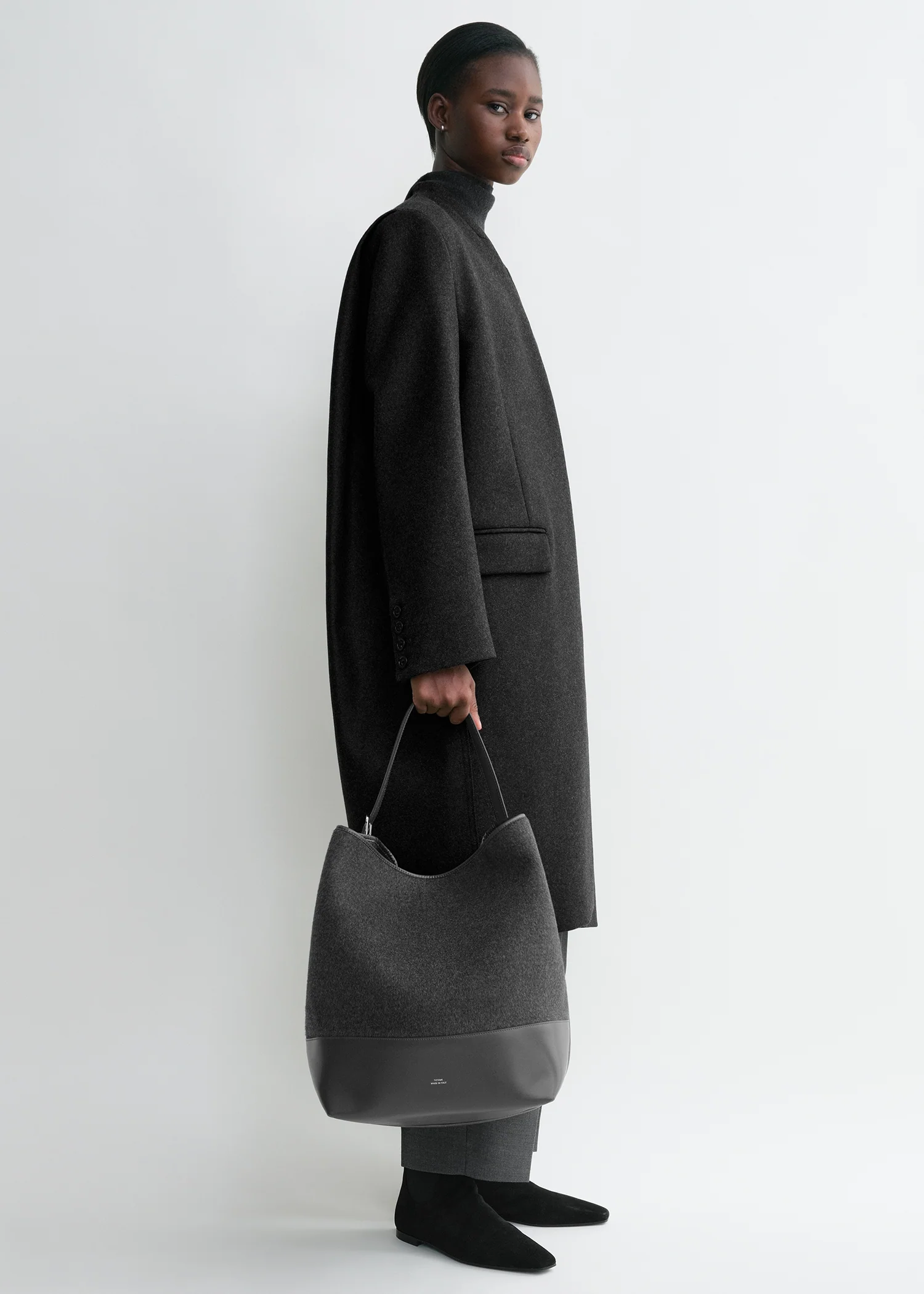 Belted doublé tote grey - Image 3