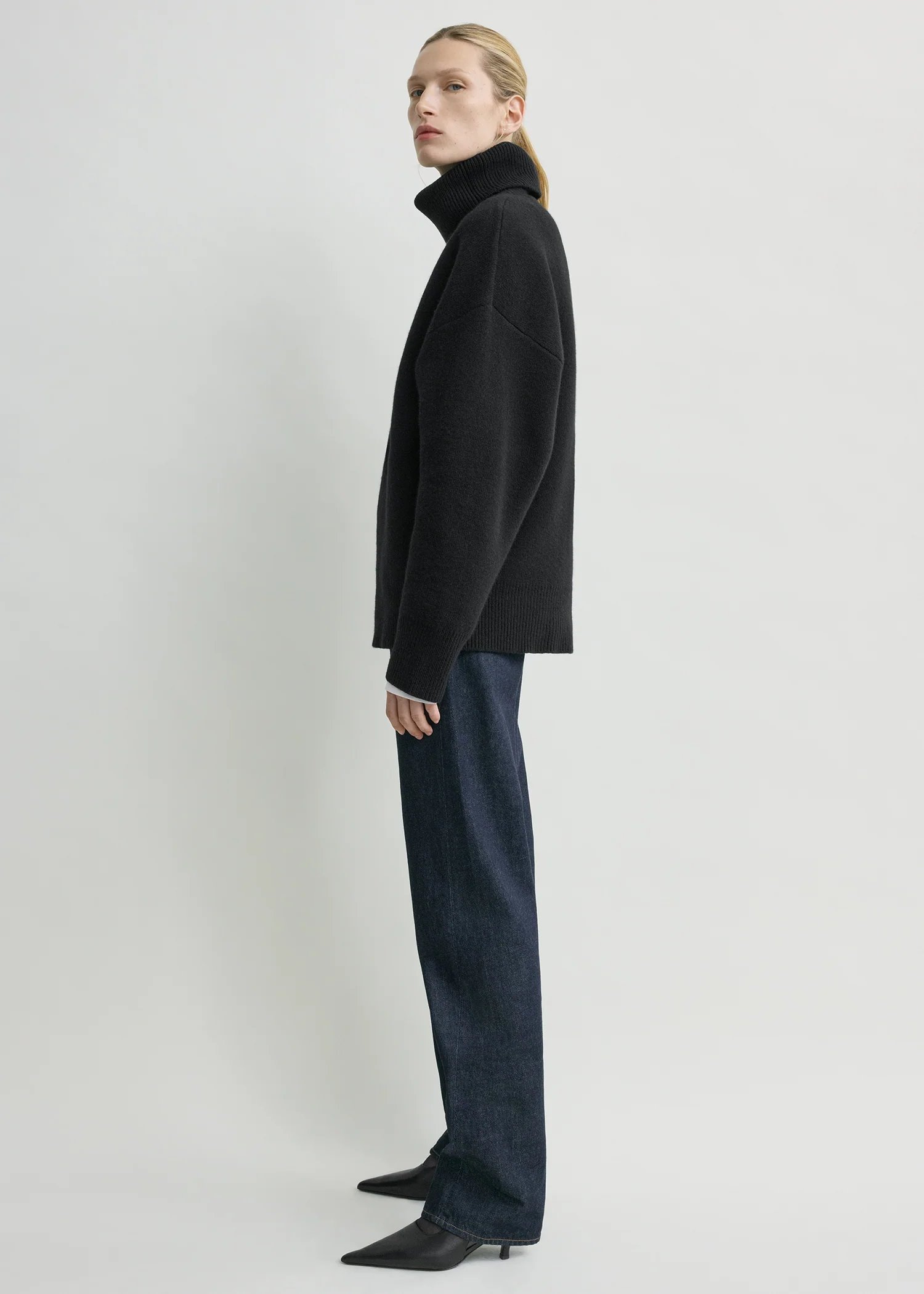 Double-knit turtleneck black - Image 2