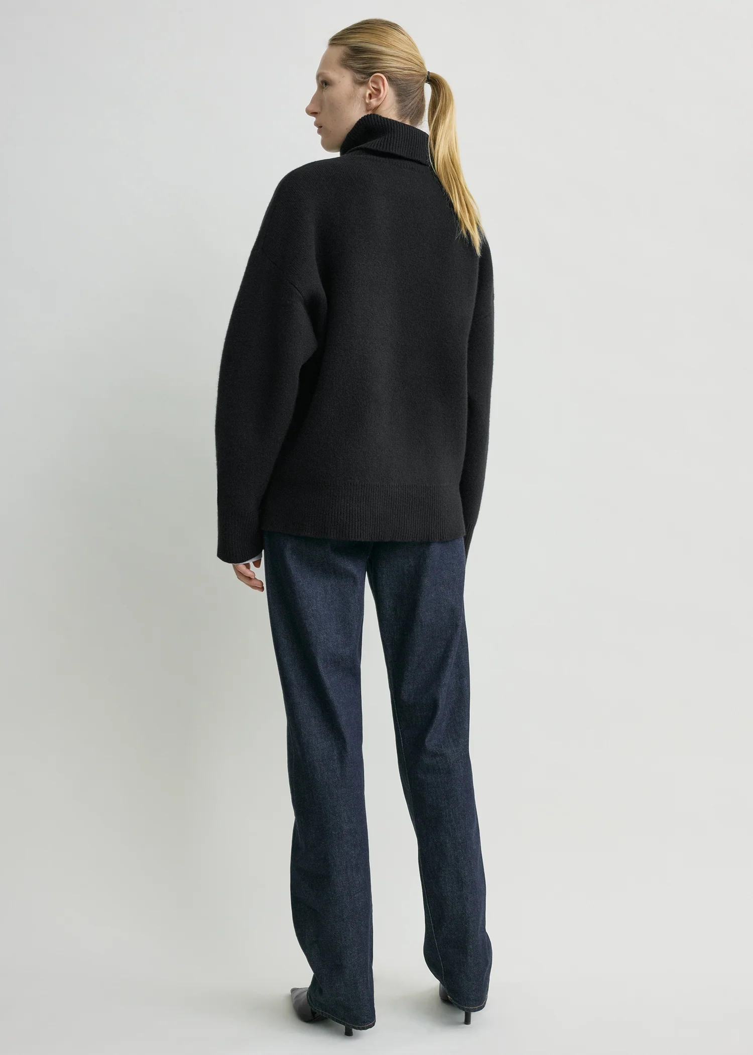 Double-knit turtleneck black - Image 3