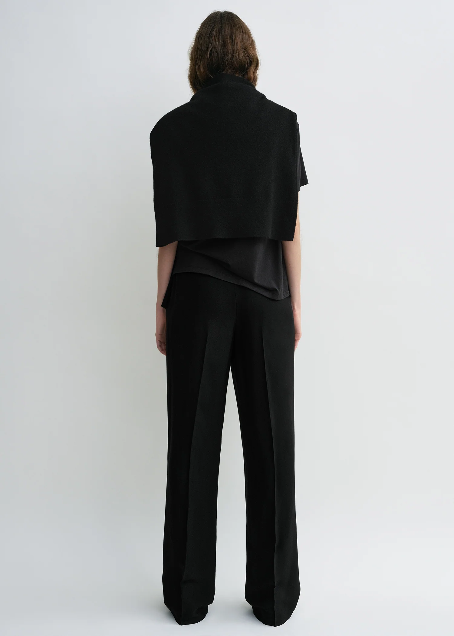 Double-pleat fluid trousers black petite - Image 3