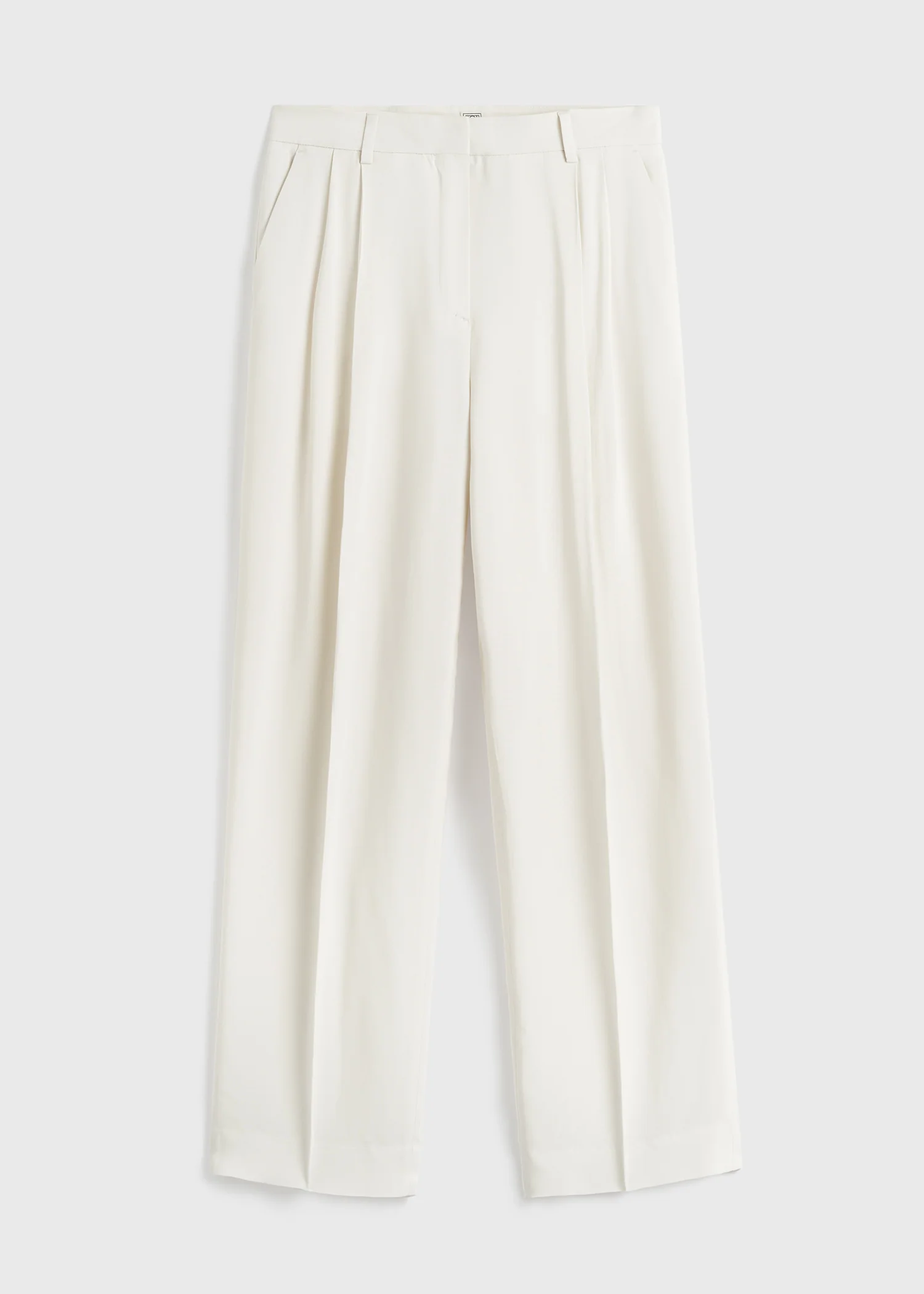 Double-pleat fluid trousers ecru petite - Image 5