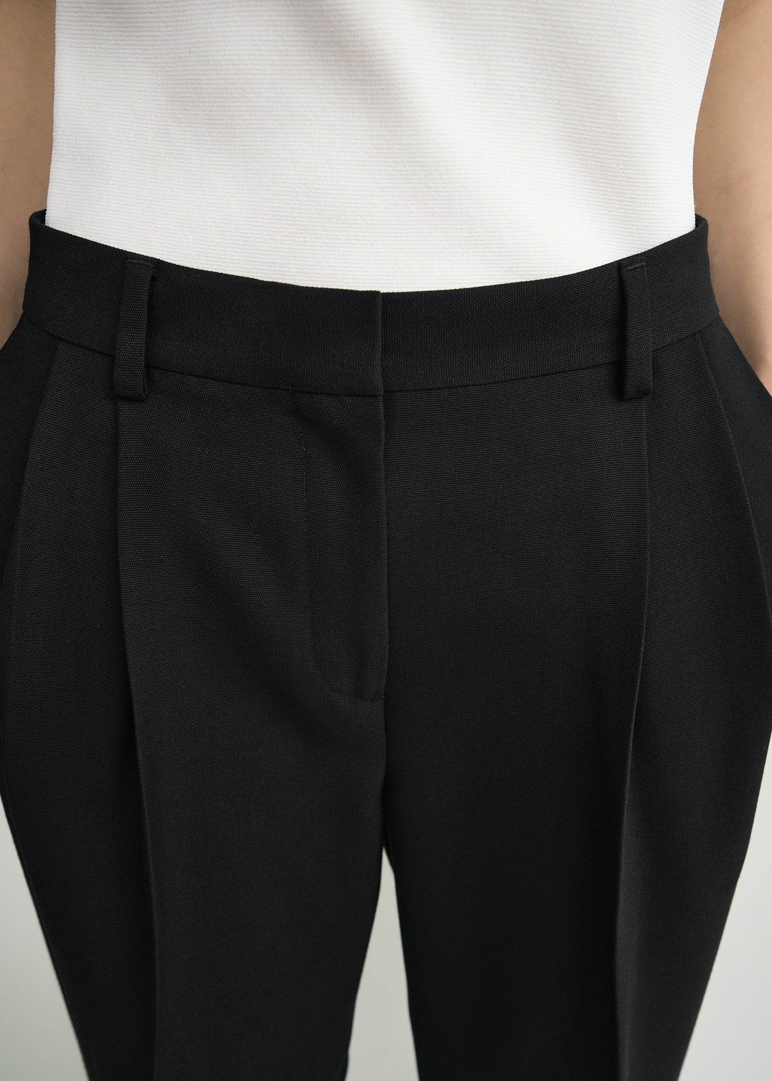 Double-pleat tailored trousers black - Image 5