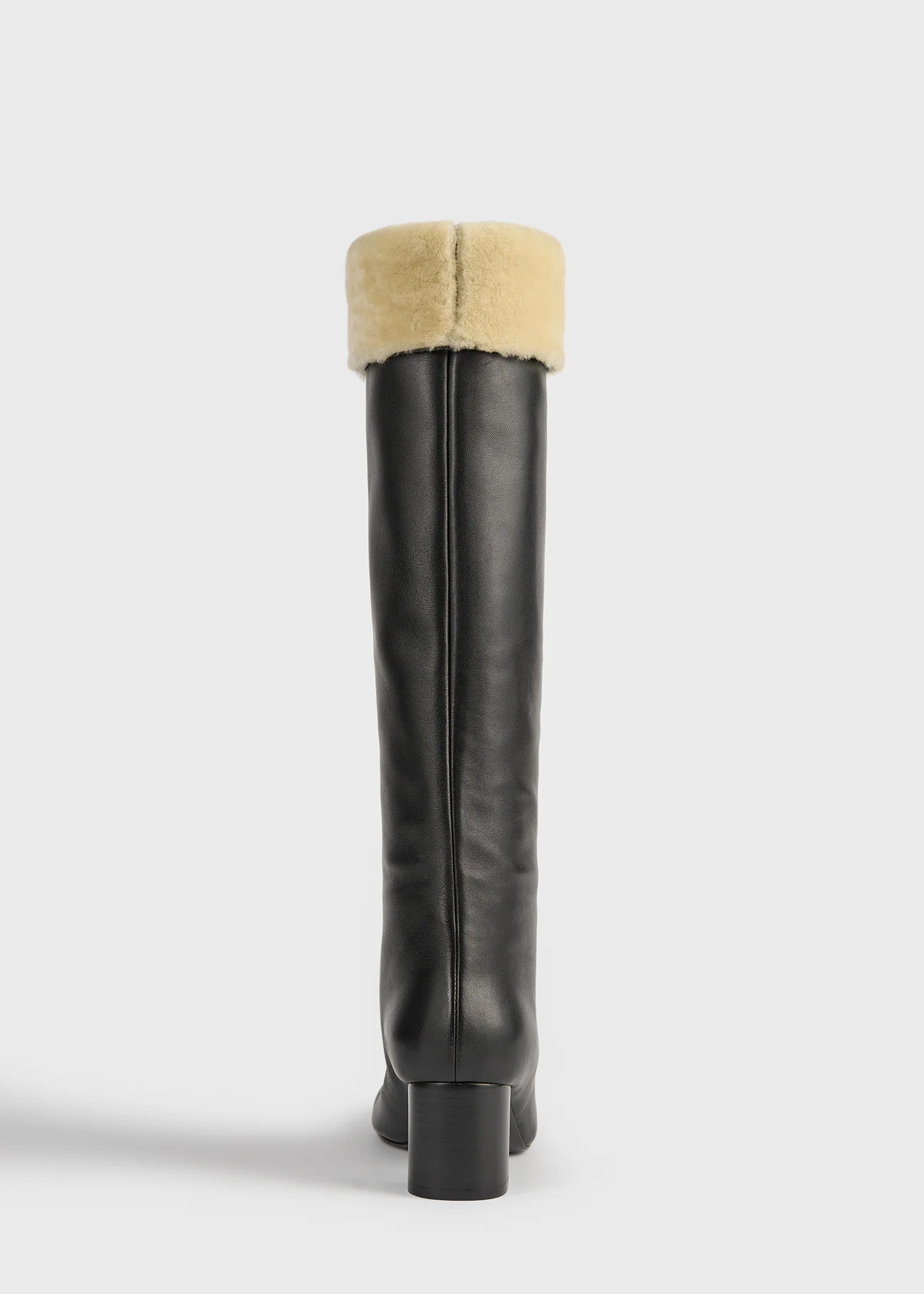 Downtown shearling knee-high boots black/beige - Image 4