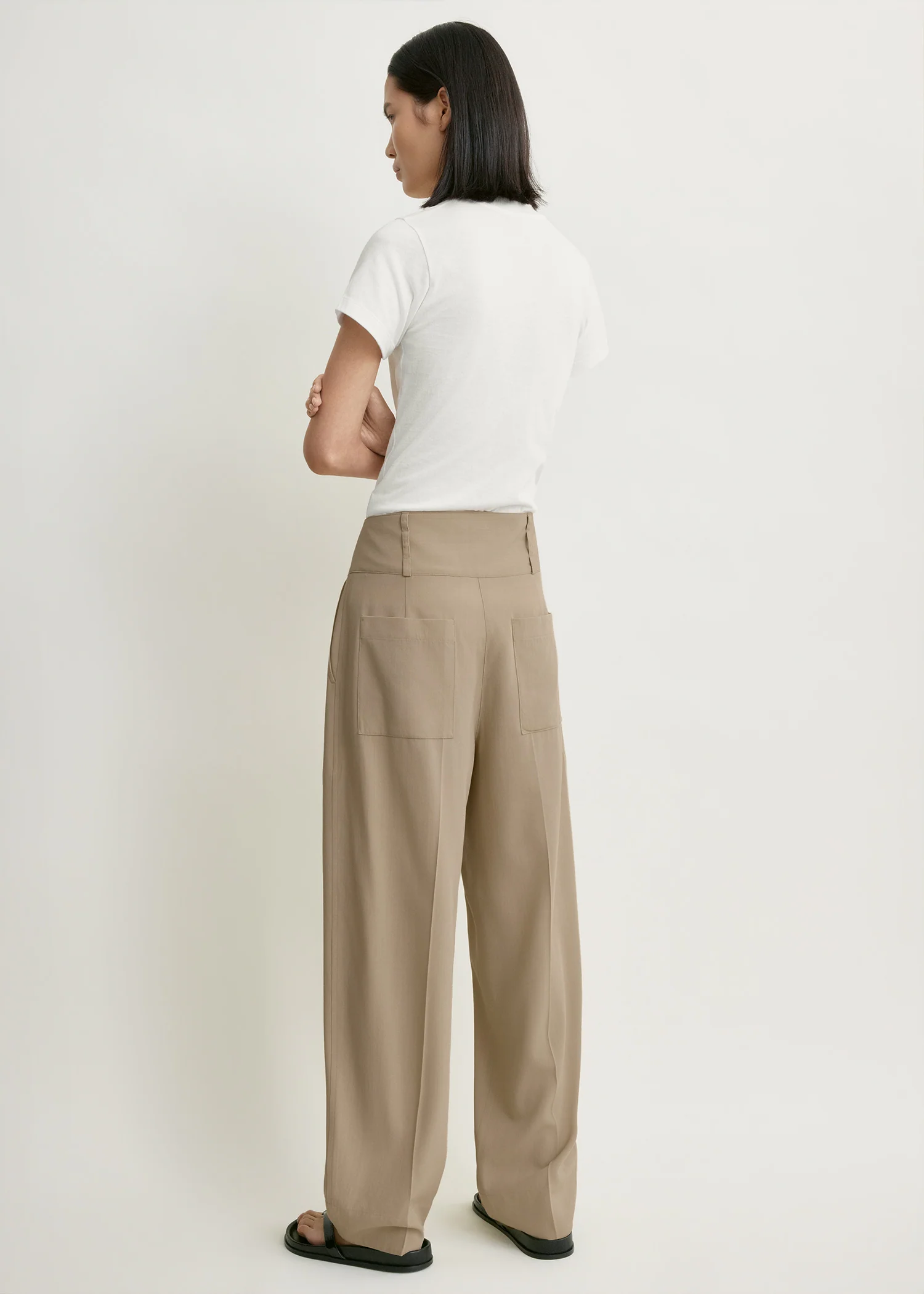 Draped balloon trousers overcast beige - Image 3