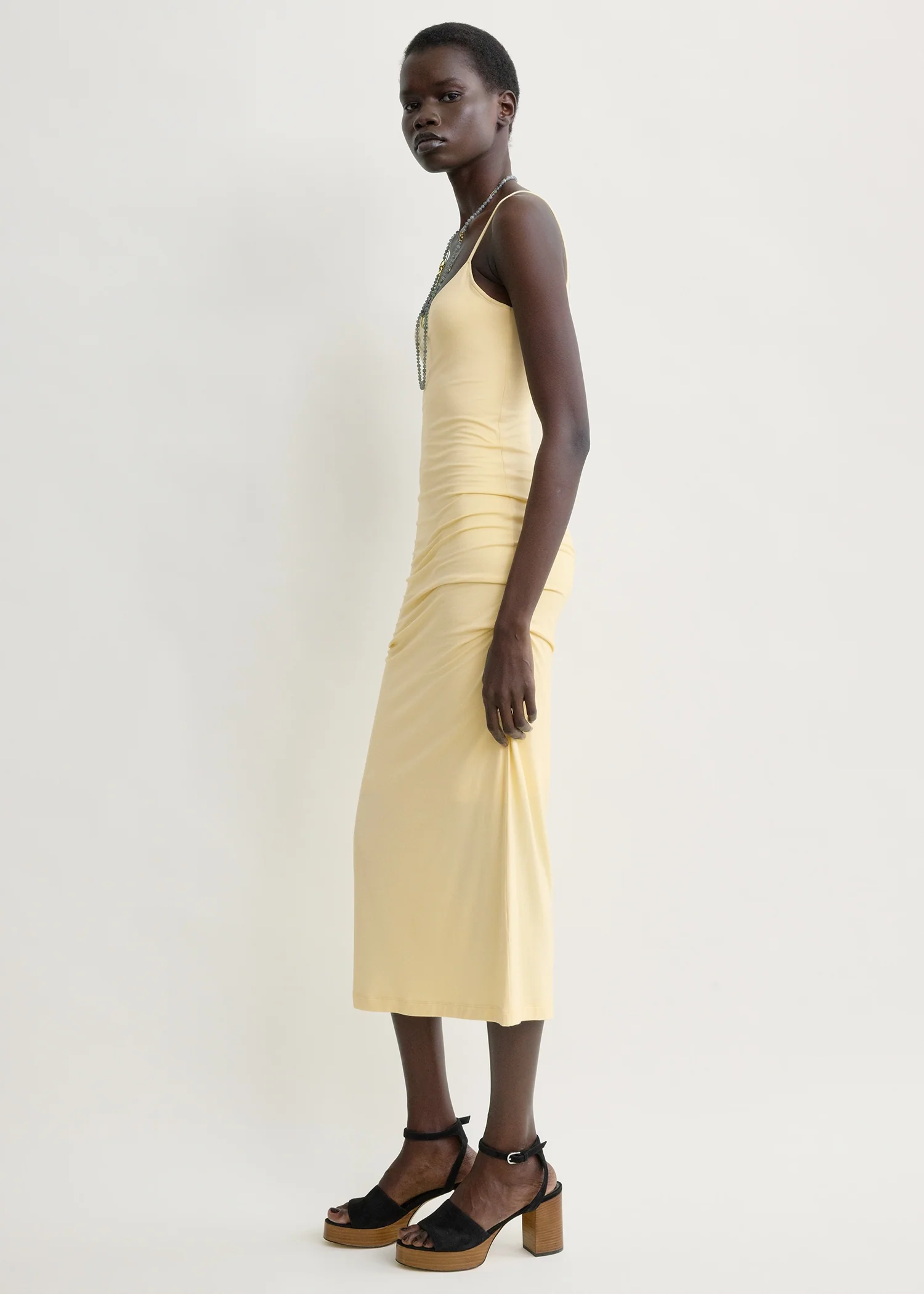 Draped slip dress buttercup - Image 2