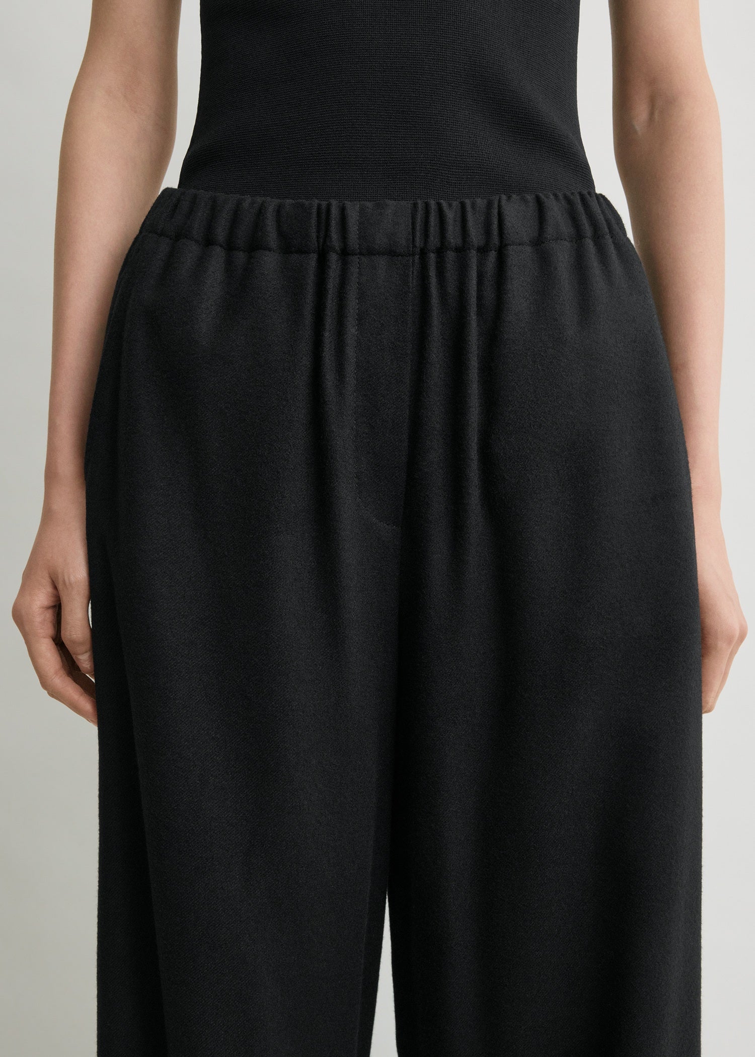 Easy flannel trousers black petite - Image 4