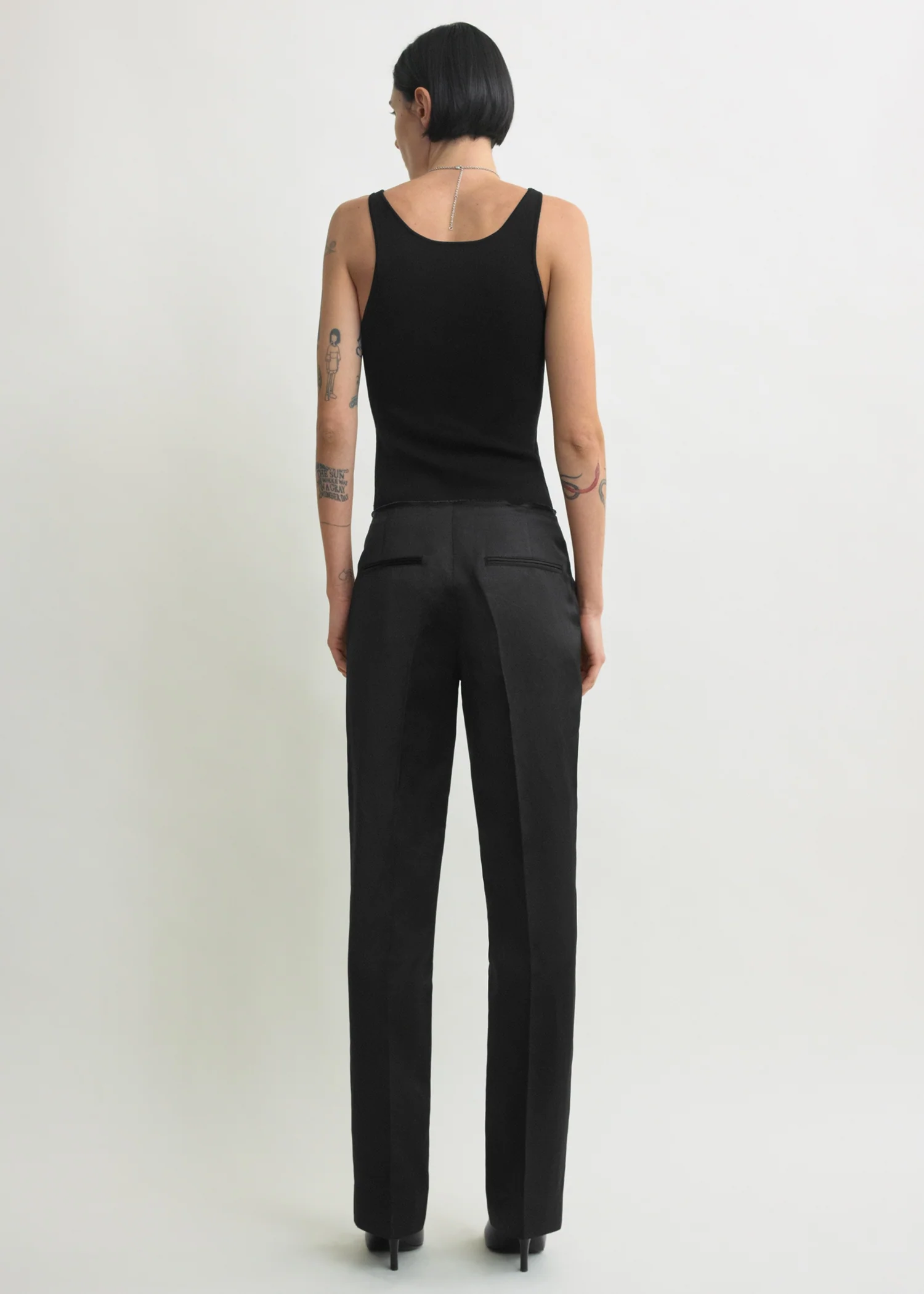 Easy raw edge trousers black - Image 3